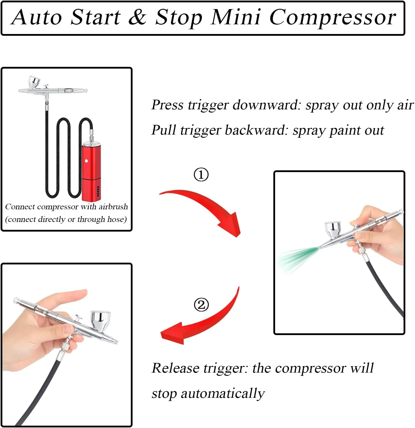 کیت ایربراش Casubaris با کمپرسور، کیت ایربراش بی سیم قابل حمل، قلم ایربراش دوال اکشن با قابلیت شارژ، مناسب برای تفنگ ایربراش مختلف برای آرایشگران، مدل سازی، نقاشی، هنر ناخن، صنایع دستی، آرایش کیت ایربراش Casubaris با کمپرسور، کیت ایربراش بی سیم قابل حمل، قلم ایربراش دوال اکشن با قابلیت شارژ، مناسب برای تفنگ ایربراش مختلف برای آرایشگران، مدل سازی، نقاشی، هنر ناخن، صنایع دستی، آرایش