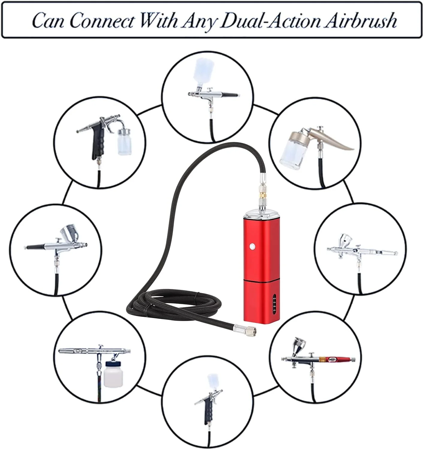 کیت ایربراش Casubaris با کمپرسور، کیت ایربراش بی سیم قابل حمل، قلم ایربراش دوال اکشن با قابلیت شارژ، مناسب برای تفنگ ایربراش مختلف برای آرایشگران، مدل سازی، نقاشی، هنر ناخن، صنایع دستی، آرایش کیت ایربراش Casubaris با کمپرسور، کیت ایربراش بی سیم قابل حمل، قلم ایربراش دوال اکشن با قابلیت شارژ، مناسب برای تفنگ ایربراش مختلف برای آرایشگران، مدل سازی، نقاشی، هنر ناخن، صنایع دستی، آرایش