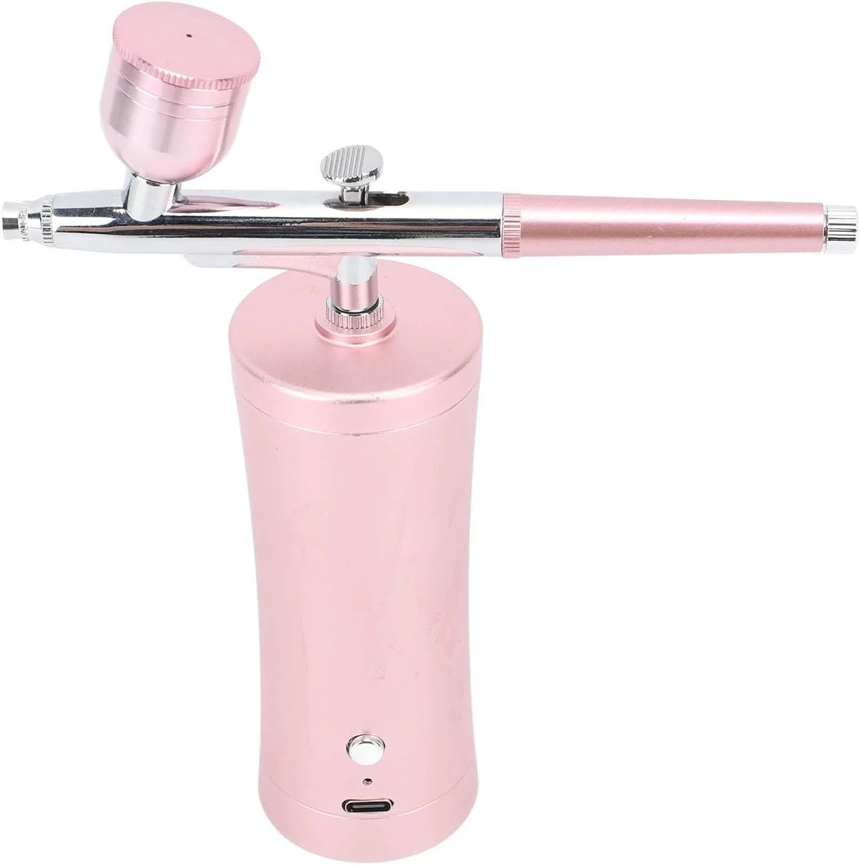 کیت ایربراش برقی Cryfokt 30PSI، ست ایربراش شارژی با بطری اسپری، دستگاه ایربراش ناخن پرفشار چند منظوره برای طراحی ناخن، آرایش، نقاشی، تزیین کیک (صورتی)