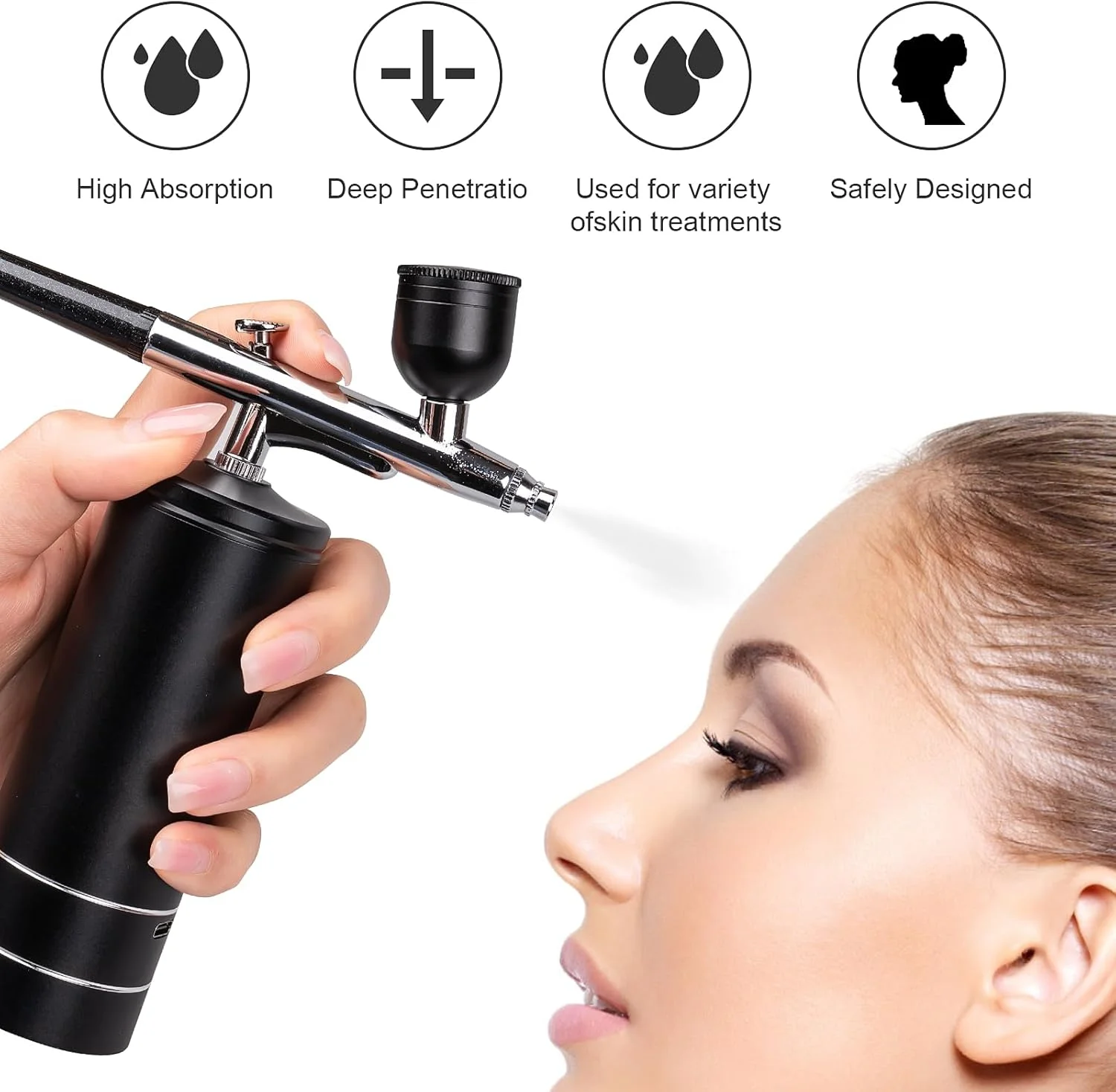 کیت ایربراش Esakoya، کمپرسور ایربراش شارژی بی سیم، ست ایر براش فشار قوی بدون گرفتگی با نازل 0.3 میلی متری و ست برس تمیز کننده برای آرایش، آرایشگری، طراحی ناخن، تزئین کیک کیت ایربراش Esakoya، کمپرسور ایربراش شارژی بی سیم، ست ایر براش فشار قوی بدون گرفتگی با نازل 0.3 میلی متری و ست برس تمیز کننده برای آرایش، آرایشگری، طراحی ناخن، تزئین کیک