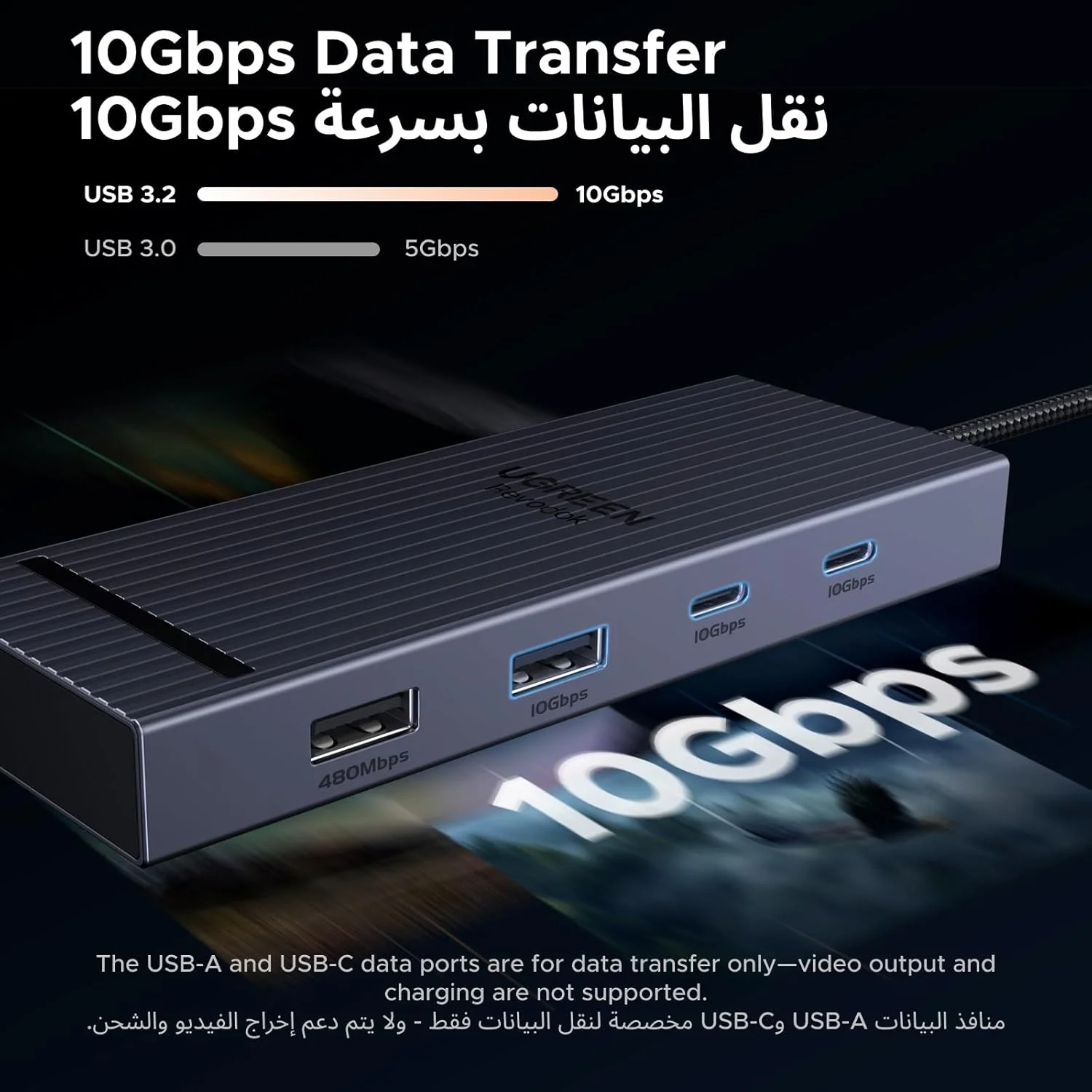 هاب آداپتور UGREEN 2025 Revodok Pro 8 در 1 USB C به HDMI 4K 60Hz، کارت خوان سریع SD/TF [170Mb/s]، ایستگاه اتصال پورت های داده USB-C&A 10Gbps، شارژ 100W PD برای آیفون 17، مک بوک پرو، ویندوز