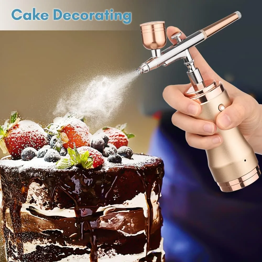 کیت ایربراش قابل حمل Eacam با کمپرسور، قلم ایربراش بی سیم دستی، فشار قابل تنظیم 3 سطحی دوگانه، باتری داخلی برای نقاشی، رنگ آمیزی مدل، طراحی ناخن، آرایش، تزئین کیک کیت ایربراش قابل حمل Eacam با کمپرسور، قلم ایربراش بی سیم دستی، فشار قابل تنظیم 3 سطحی دوگانه، باتری داخلی برای نقاشی، رنگ آمیزی مدل، طراحی ناخن، آرایش، تزئین کیک