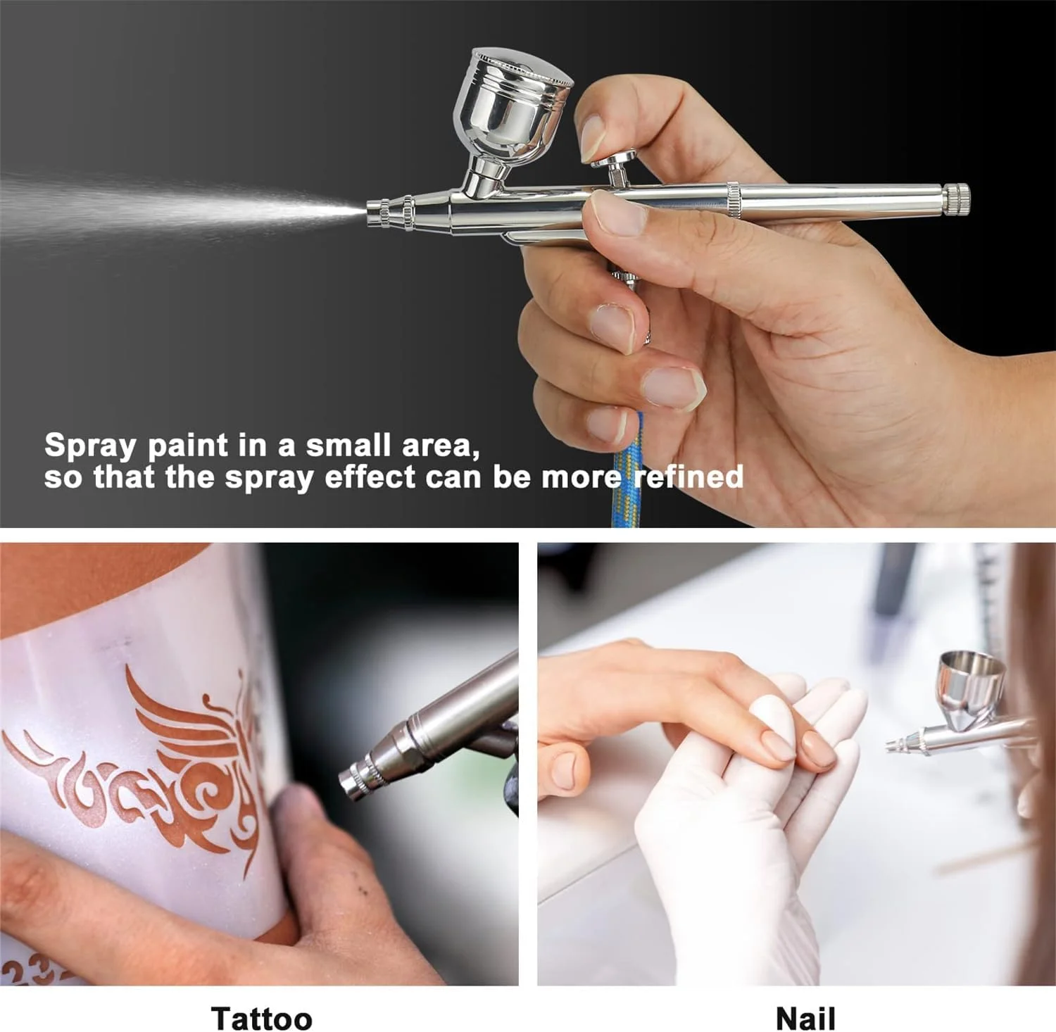 کیت کمپرسور هوا ایربراش دوال اکشن حرفه ای ایوینر 100-250 ولت با تغذیه گرانشی برای نقاشی هنری، تاتو، مانیکور، صنایع دستی، اسپری کیک، مدل سازی و ست ابزار ناخن کیت کمپرسور هوا ایربراش دوال اکشن حرفه ای ایوینر 100-250 ولت با تغذیه گرانشی برای نقاشی هنری، تاتو، مانیکور، صنایع دستی، اسپری کیک، مدل سازی و ست ابزار ناخن