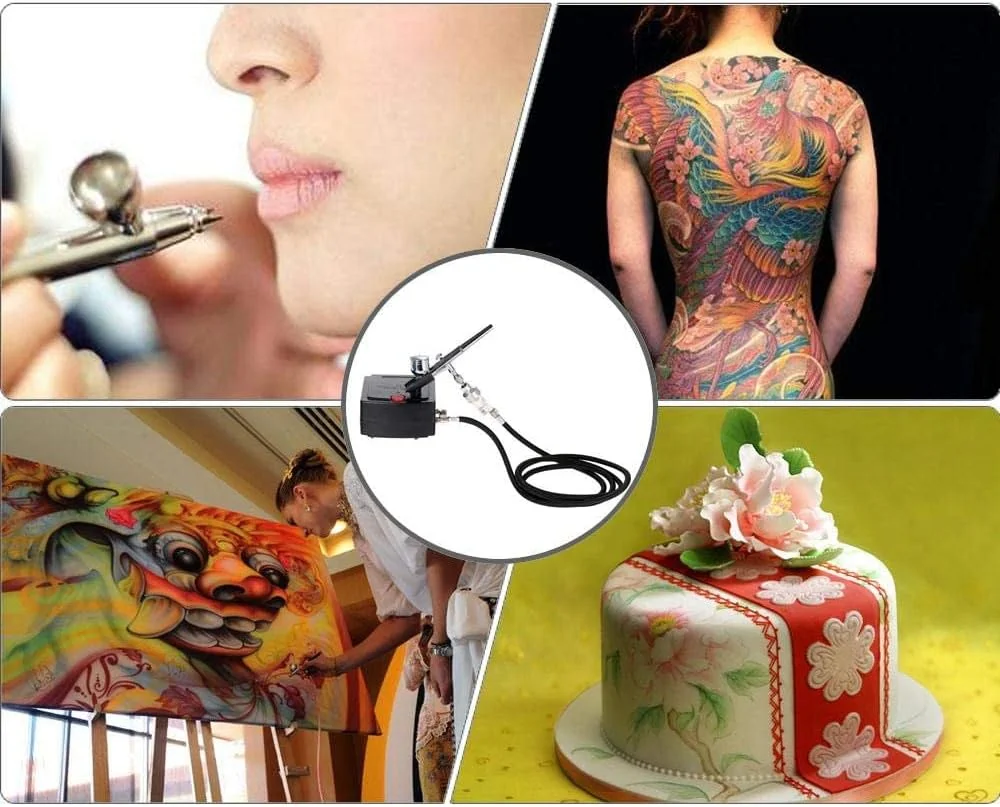 مجموعه ابزار تفنگ اسپری ایربراش دوال اکشن eWINNER 100-250V با کمپرسور هوا مجموعه ابزار تفنگ اسپری ایربراش دوال اکشن eWINNER 100-250V با کمپرسور هوا