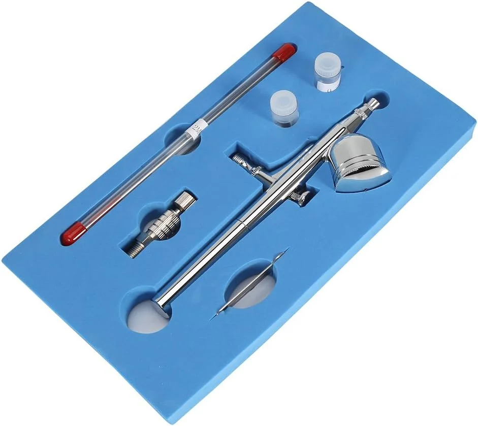 کیت ایربراش دوال اکشن Fafeicy، ست تفنگ ایربراش با مخزن ثقلی برای تزئین کیک، طراحی ناخن، نقاشی مدل (470T) کیت ایربراش دوال اکشن Fafeicy، ست تفنگ ایربراش با مخزن ثقلی برای تزئین کیک، طراحی ناخن، نقاشی مدل (470T)