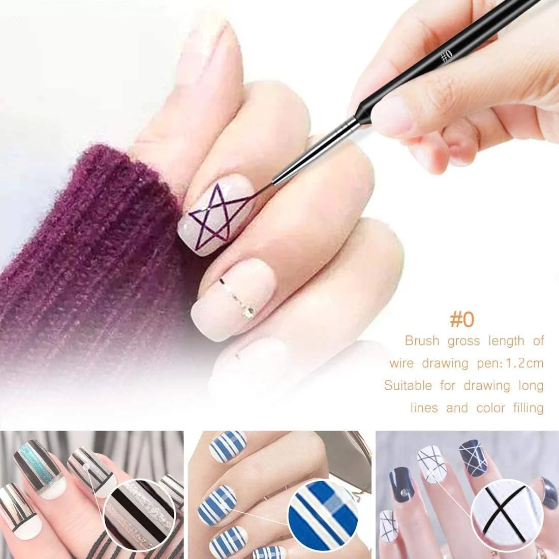 قلم موی طراحی ناخن Excefore - قلم موی حرفه ای طراحی ناخن - قلم موی سمور، قلم جزئیات، خط زن، ابزار نقطه گذاری قلم مو (3 عدد در هر مجموعه) قلم موی طراحی ناخن Excefore - قلم موی حرفه ای طراحی ناخن - قلم موی سمور، قلم جزئیات، خط زن، ابزار نقطه گذاری قلم مو (3 عدد در هر مجموعه)