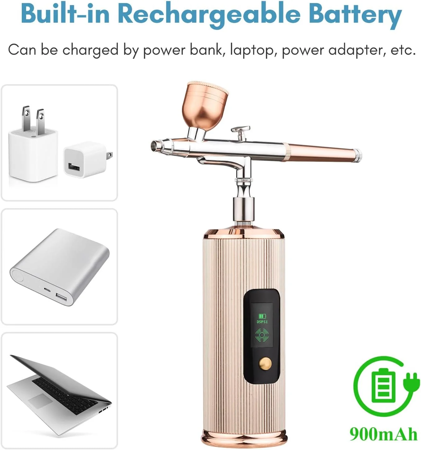 کیت ایربراش قابل حمل Fafeicy، قلم ایربراش بی سیم دستی با صفحه نمایش LCD و مجموعه ایربراش قابل تنظیم 3 سطح، برای رنگ آمیزی مدل، طراحی ناخن، آرایش، تزئین کیک (مشکی) کیت ایربراش قابل حمل Fafeicy، قلم ایربراش بی سیم دستی با صفحه نمایش LCD و مجموعه ایربراش قابل تنظیم 3 سطح، برای رنگ آمیزی مدل، طراحی ناخن، آرایش، تزئین کیک (مشکی)