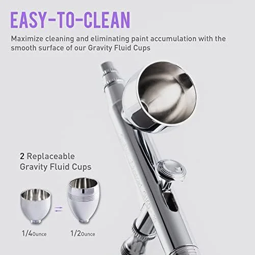 کیت ایربراش Gaahleri، تفنگ ایربراش دوال اکشن گرانشی با مخزن مایع 1/2 و 1/4 اونس، سوزن 0.35 و 0.5 میلیمتری، ست ایربراش مقرونبهصرفه برای آرایش، طراحی ناخن، نقاشی، مدلسازی، رنگآمیزی کیک، نقرهای کیت ایربراش Gaahleri، تفنگ ایربراش دوال اکشن گرانشی با مخزن مایع 1/2 و 1/4 اونس، سوزن 0.35 و 0.5 میلیمتری، ست ایربراش مقرونبهصرفه برای آرایش، طراحی ناخن، نقاشی، مدلسازی، رنگآمیزی کیک، نقرهای