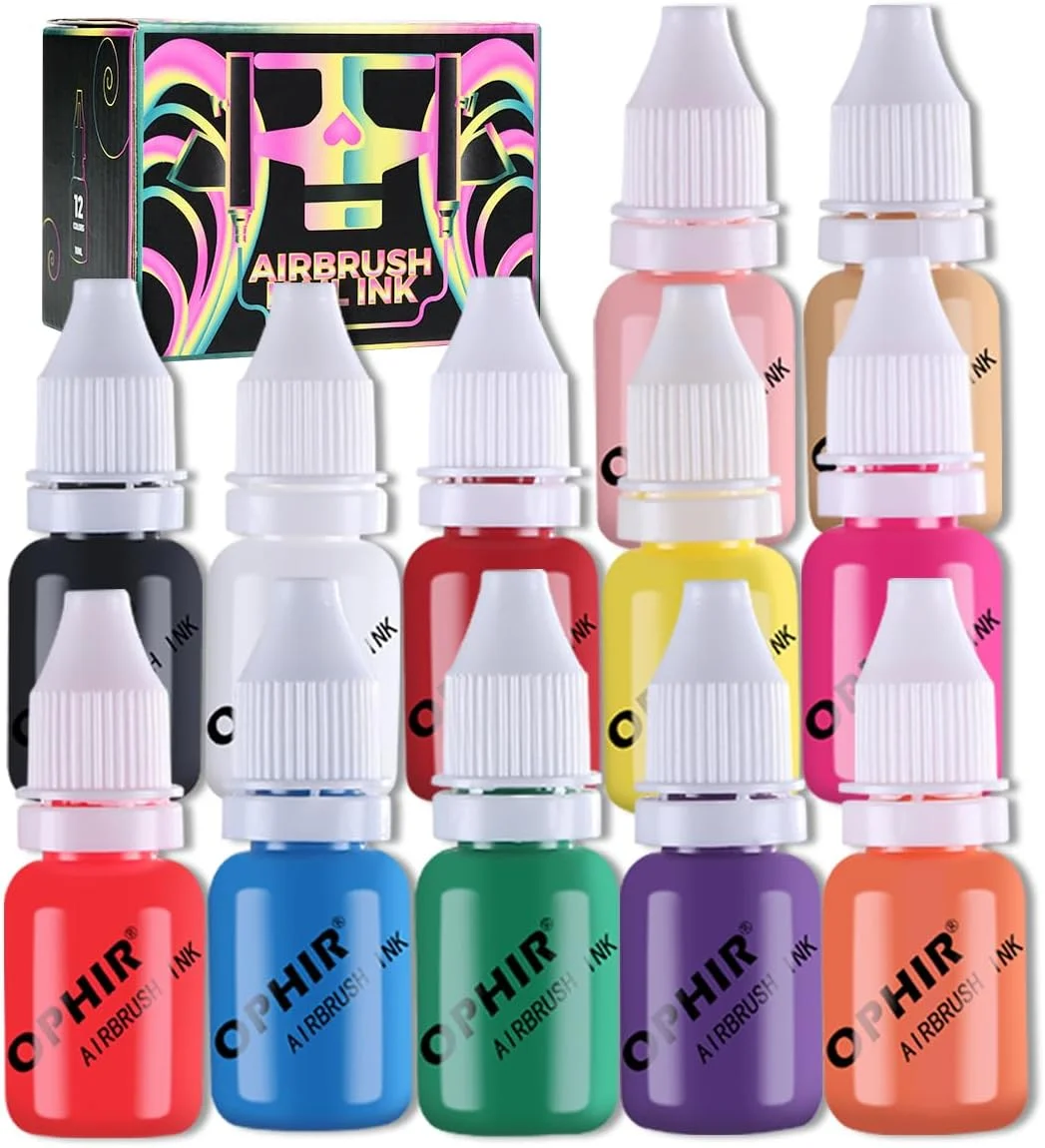 جوهر طراحی ناخن ایربراش OPHIR در 12 رنگ، رنگ اکریلیک، لاک ناخن/رنگدانه برای مدل، سرگرمی، صنایع دستی، چرم و نقاشی کفش، شابلون های طراحی ناخن، ابزار ناخن 10 میلی لیتر/بطری جوهر طراحی ناخن ایربراش OPHIR در 12 رنگ، رنگ اکریلیک، لاک ناخن/رنگدانه برای مدل، سرگرمی، صنایع دستی، چرم و نقاشی کفش، شابلون های طراحی ناخن، ابزار ناخن 10 میلی لیتر/بطری