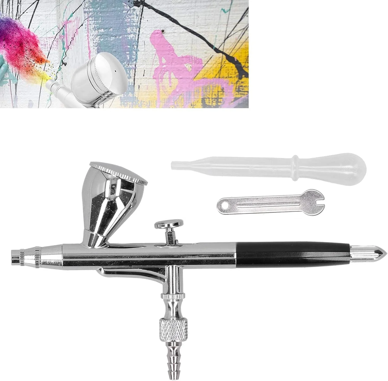 ایربراش NDNCZDHC G1/8، نازل 0.3 میلیمتری، 15-50PSI، مخزن رنگ 7 میلیلیتری، ست تفنگ ایربراش برای دکوراسیون منزل، آرایش، طراحی ناخن و صنایع دستی (مشکی) ایربراش NDNCZDHC G1/8، نازل 0.3 میلیمتری، 15-50PSI، مخزن رنگ 7 میلیلیتری، ست تفنگ ایربراش برای دکوراسیون منزل، آرایش، طراحی ناخن و صنایع دستی (مشکی)