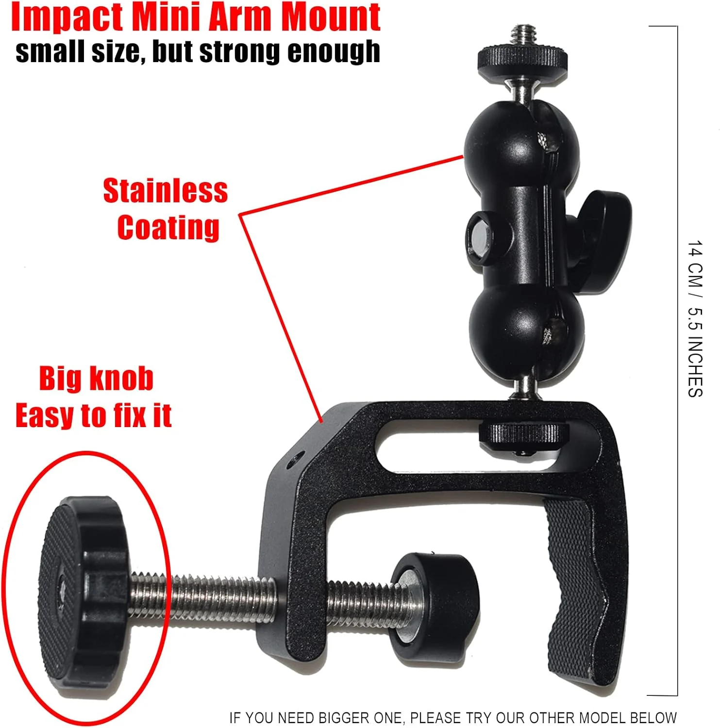 پایه مینی پروژکتور 2-Be-Best، پایه گیره ای مفصلی، انعطاف پذیر 360 درجه، سازگار با پروژکتور، دوربین، چراغ LED