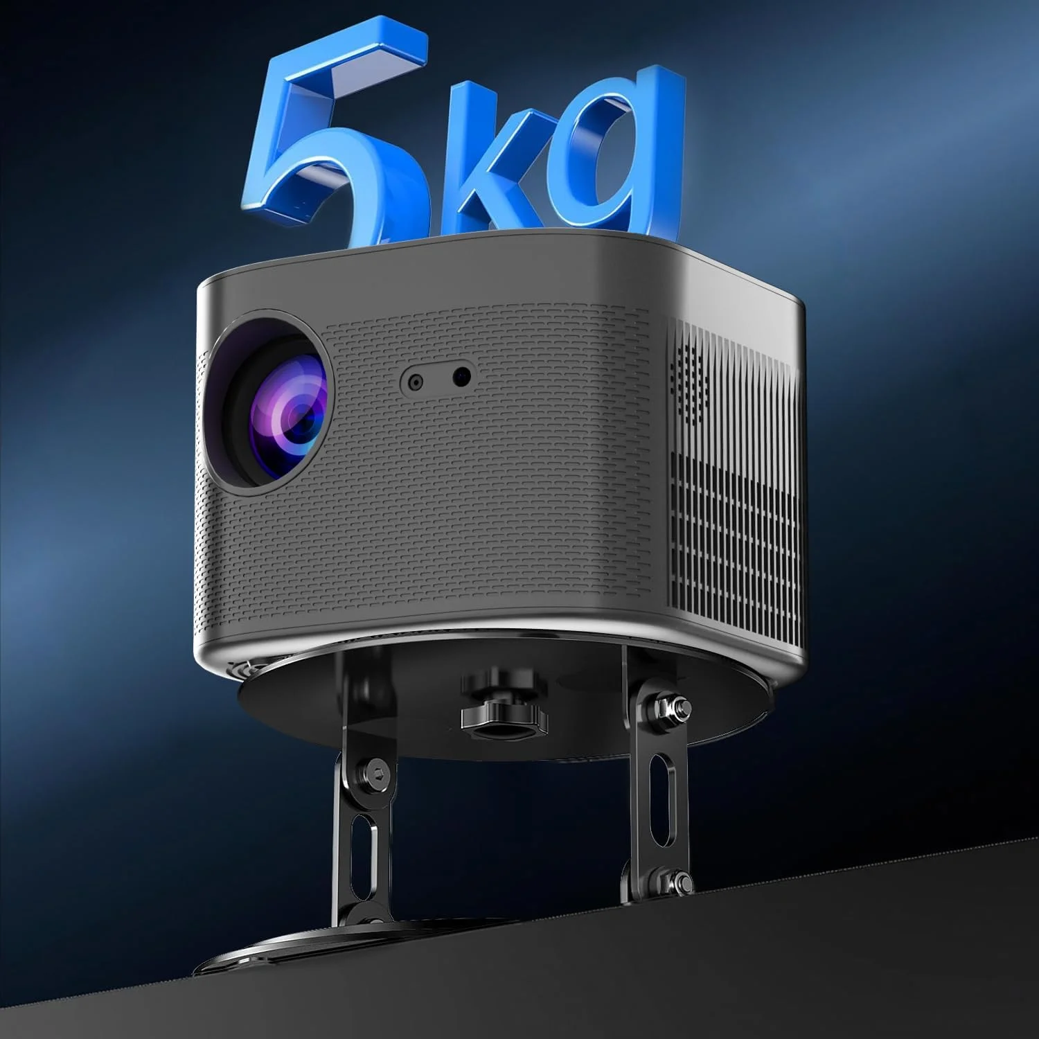 پایه پروژکتور دو بازویی کوبوکی BU JIT01 Pro به همراه سینی هوشمند | نصب 2 در 1 بدون نیاز به سوراخکاری روی دیوار/میز | چرخش 360 درجه + شیب 90 درجه | آلیاژ نظامی 5 کیلوگرمی