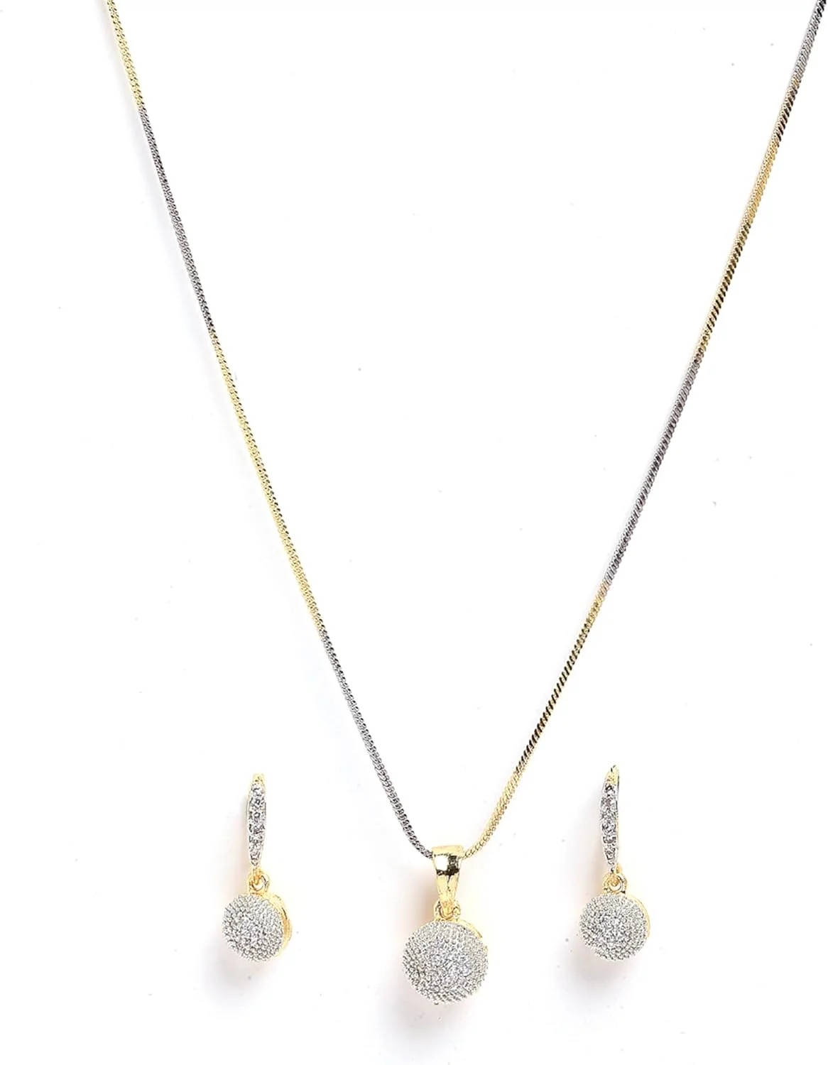 ست جواهرات زنانه Zeneme با روکش طلایی، طرح قلب الماس آمریکایی و گردنبند آویز کریستالی، ست 3 عددی (هدیه ویژه ولنتاین) ست جواهرات زنانه Zeneme با روکش طلایی، طرح قلب الماس آمریکایی و گردنبند آویز کریستالی، ست 3 عددی (هدیه ویژه ولنتاین)