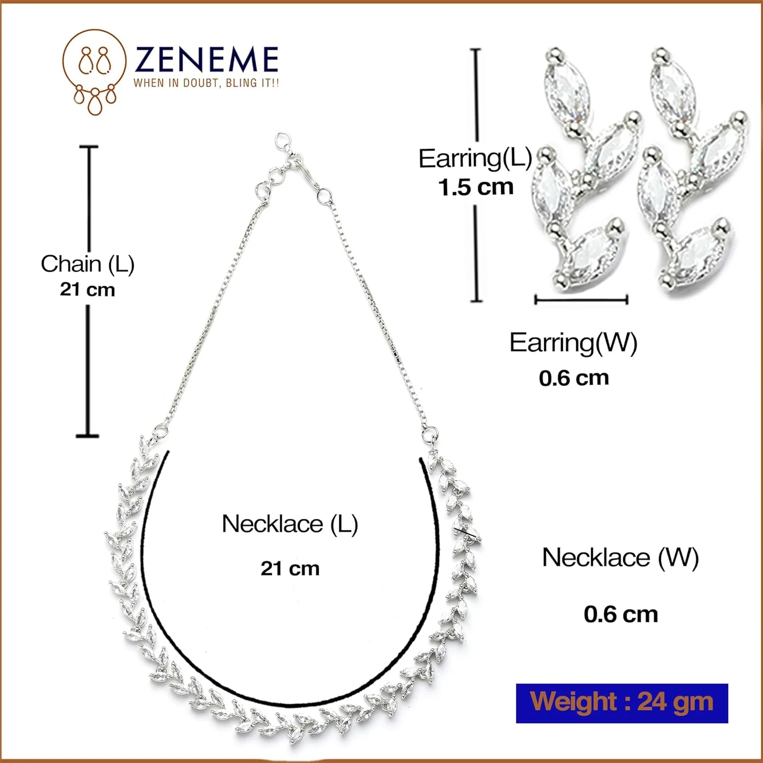 ست جواهرات زنانه با روکش رزگلد، طرح برگ، رز مشکی و سفید نگین‌دار