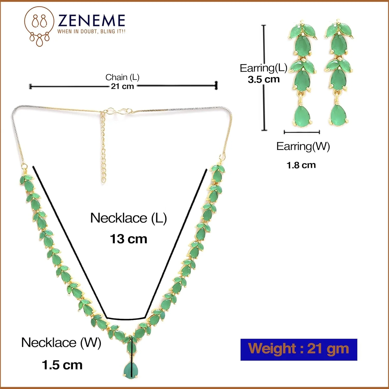 ست جواهرات زنانه Zeneme، ست گردنبند و گوشواره روکش طلایی با الماس آمریکایی ست جواهرات زنانه Zeneme، ست گردنبند و گوشواره روکش طلایی با الماس آمریکایی