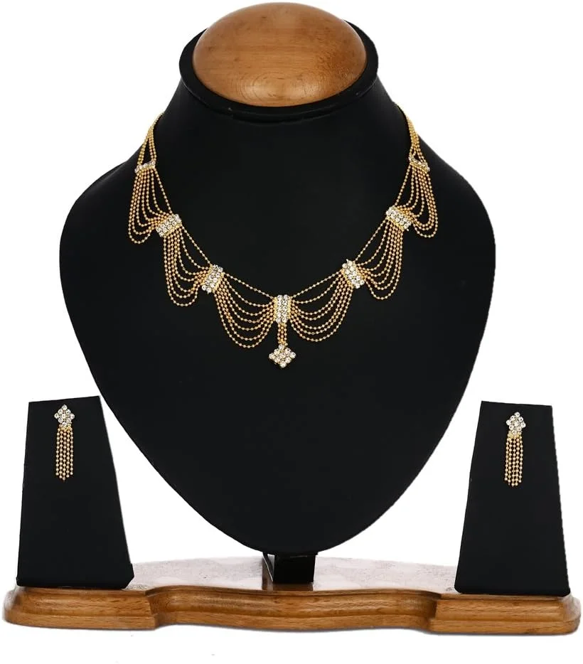 ست گردنبند زنانه نگین اتمی با روکش طلای زنانه زنم ست گردنبند زنانه نگین اتمی با روکش طلای زنانه زنم