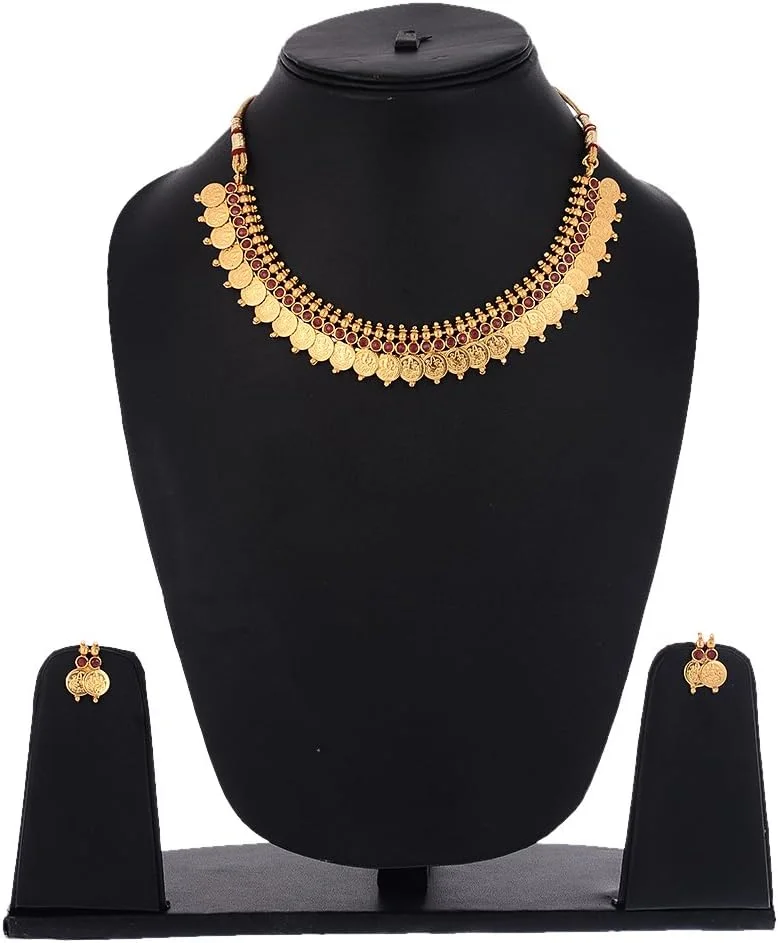 ست گردنبند سنتی با روکش طلا و ست النگو زنانه و دخترانه Zeneme، سایز آزاد، روکش طلا، زیرکونیا کوبیک ست گردنبند سنتی با روکش طلا و ست النگو زنانه و دخترانه Zeneme، سایز آزاد، روکش طلا، زیرکونیا کوبیک