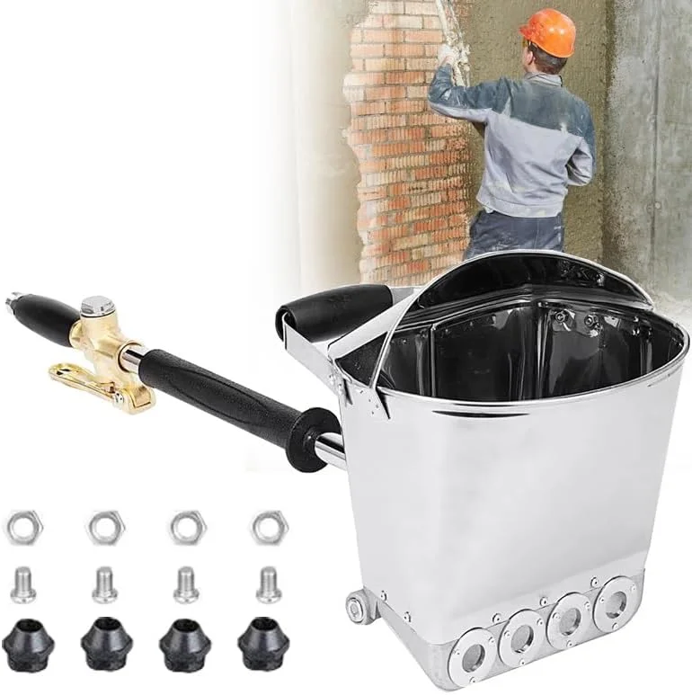 پاششگر دیوار استوکو، ابزارهای بتن کاری و نقاشی دیوار، پاششگر ملات سیمان استوکو، تفنگ های بادی پاشش ملات штукатурка با قیف پنوماتیک