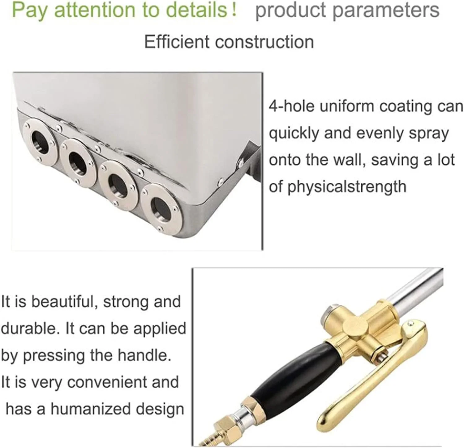 تفنگ پاشش استاکو، تفنگ پاشش گچ، تفنگ اسپری ملات سیمانی، قیف اسپری رنگ دیوار، برای رنگ آمیزی دیوار یا سقف