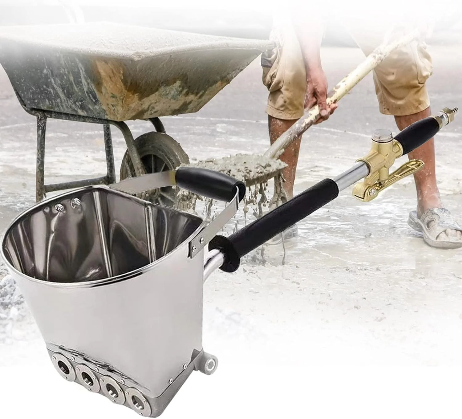 تفنگ اسپری ملات سیمانی، پاششگر گچ، پاششگر سیمان بتنی گچ، برای بهسازی خانه