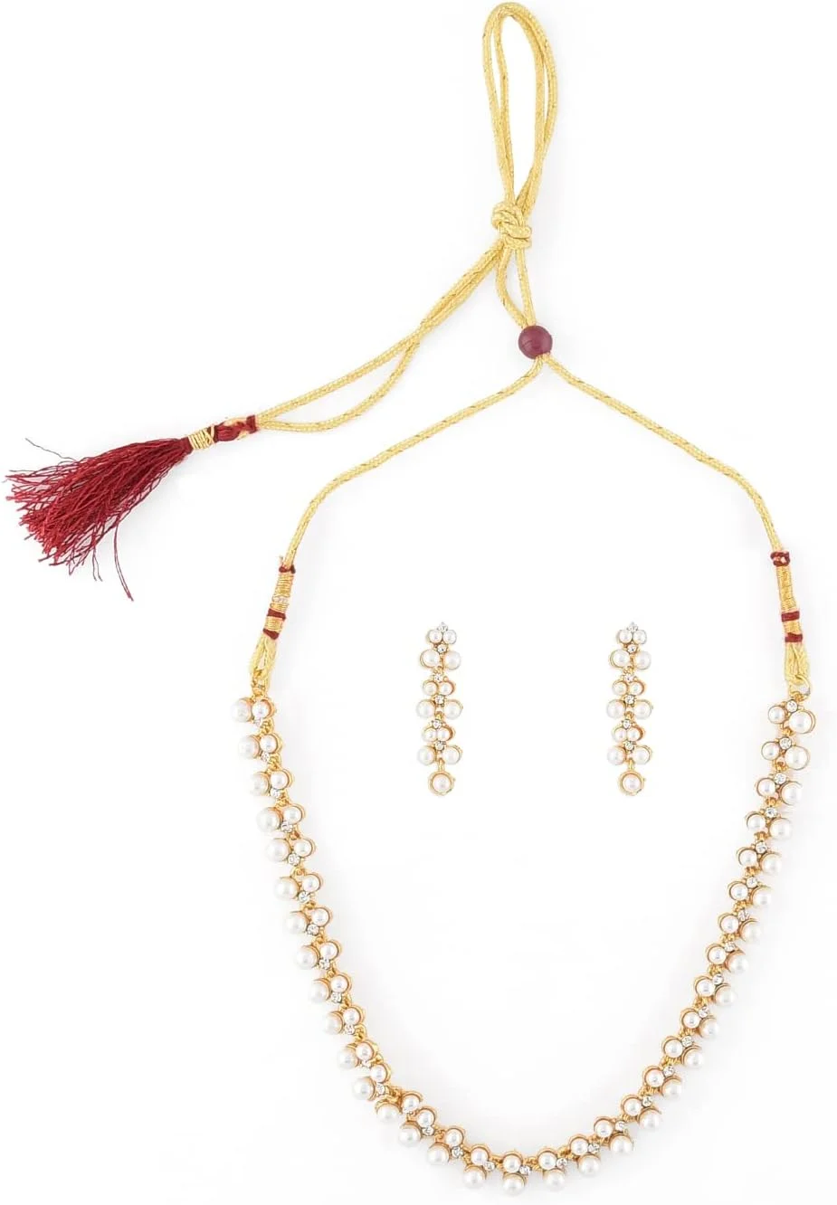 ست جواهرات زنانه ZAVERI PEARLS (طلایی) (ZPFK9439)