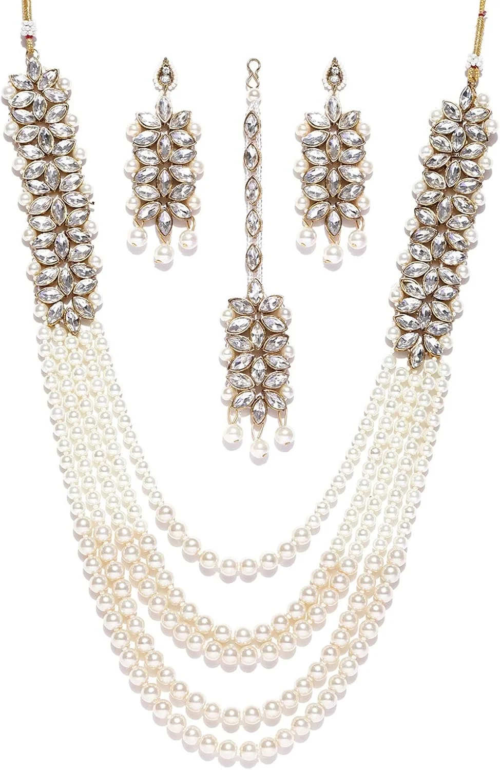 ست جواهرات زنانه ZAVERI PEARLS (طلایی) (Zpfk6989)