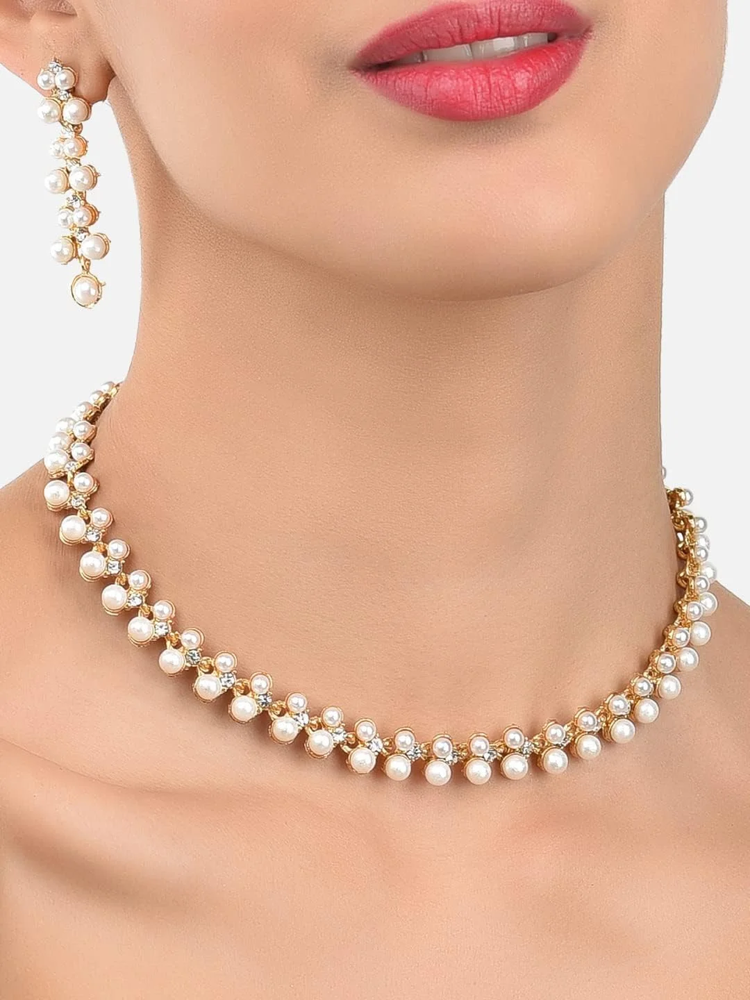 ست جواهرات زنانه ZAVERI PEARLS (طلایی) (ZPFK9439)