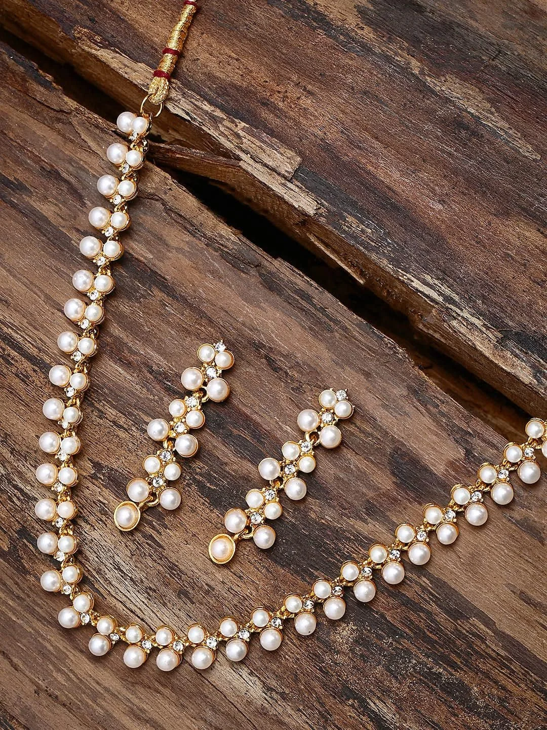 ست جواهرات زنانه ZAVERI PEARLS (طلایی) (ZPFK9439)