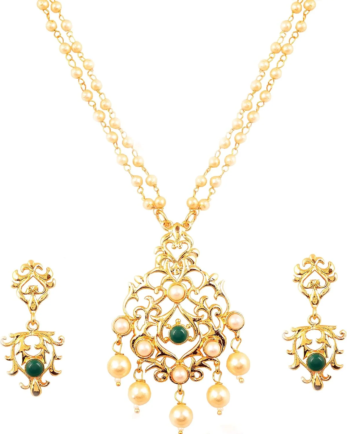 ست آویز جواهرات طرح هندی بالیوودی تاچ استون، طراحی مجلل سنتی عروس، با رنگ طلایی و نقره ای برای زنان