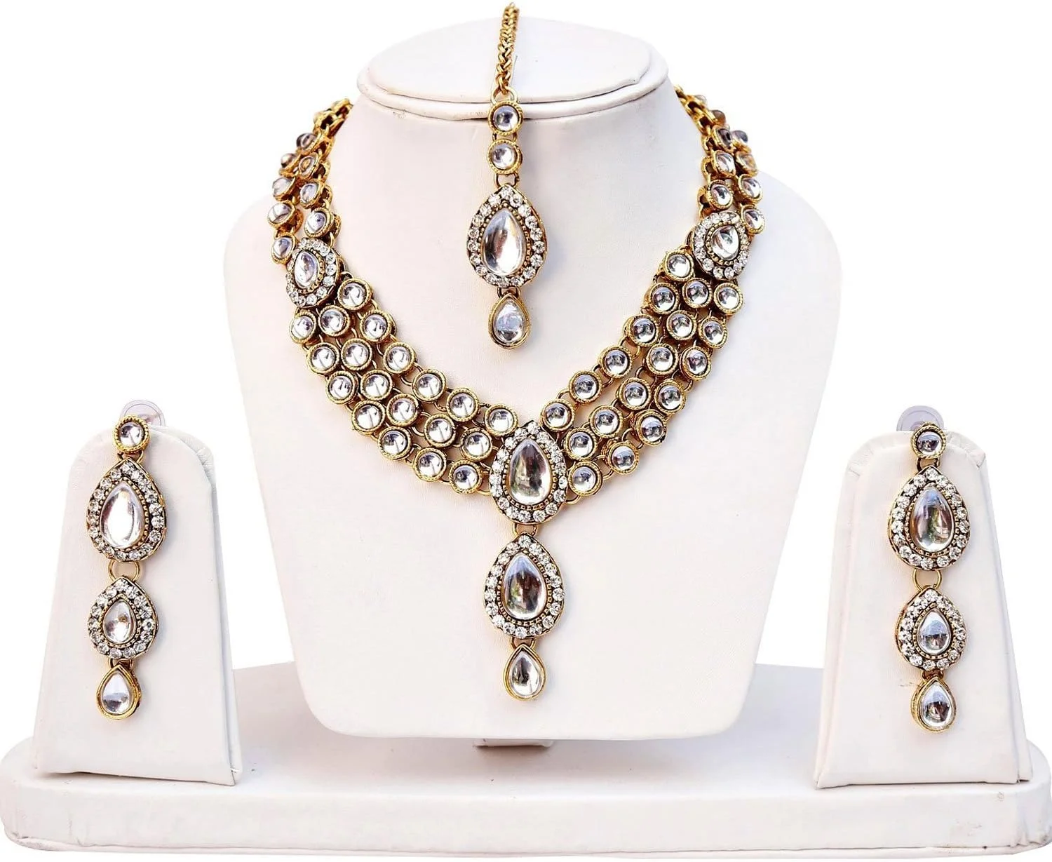 ست جواهرات گردنبند کندان سنتی با روکش طلای 18 عیار شاینینگ دیوا، جدیدترین و شیک ترین مدل زنانه