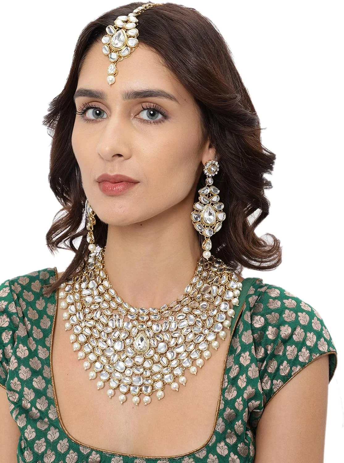 ست جواهرات زنانه مروارید و نگین دار زاوری پرلز (طلایی) (ZPFK8531) ست جواهرات زنانه مروارید و نگین دار زاوری پرلز (طلایی) (ZPFK8531)