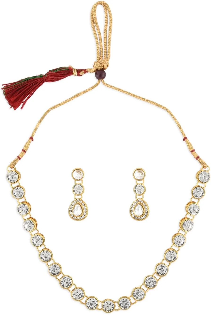 ست جواهرات زنانه ZAVERI PEARLS (طلایی) (Zpfk8875)