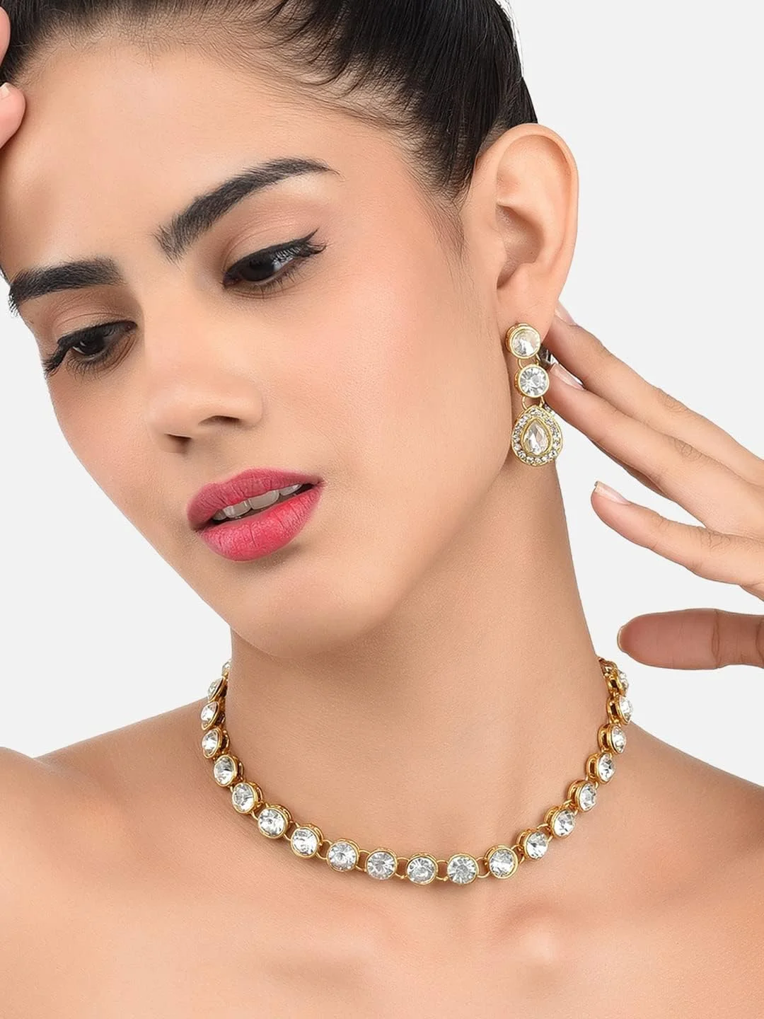 ست جواهرات زنانه ZAVERI PEARLS (طلایی) (Zpfk8875)