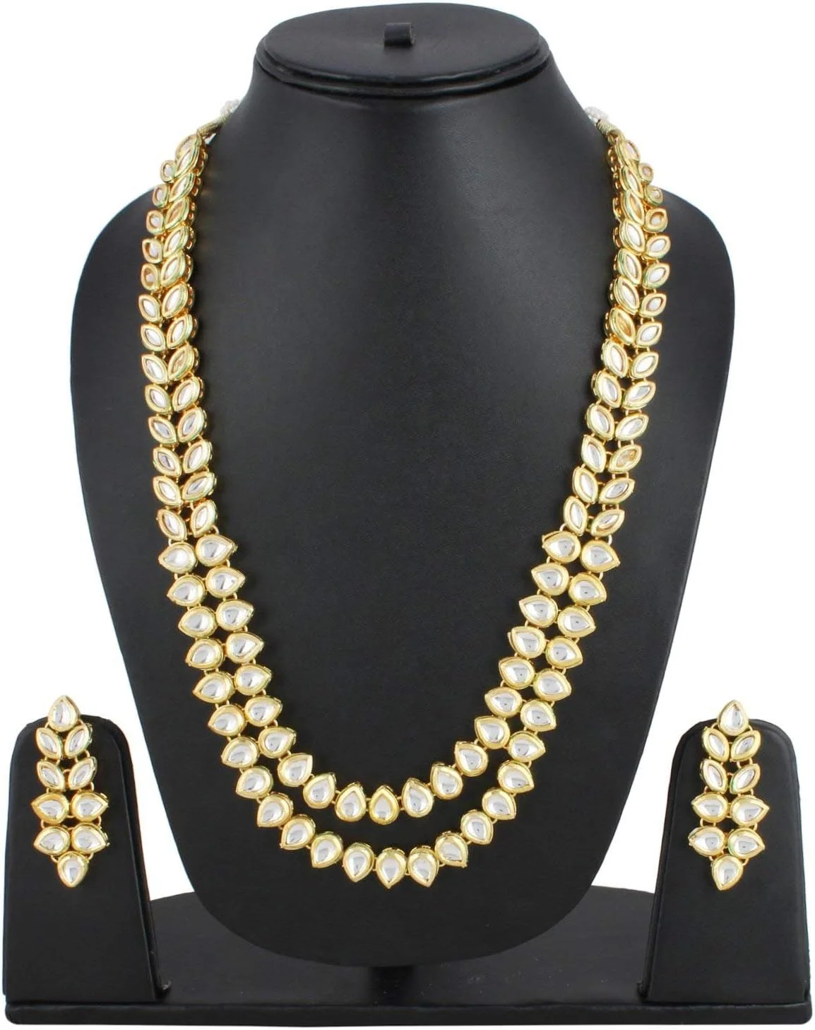 ست جواهرات گردنبند مجلسی شیک و سنتی کندان زنانه Shining Diva Fashion (مدل 9790s)