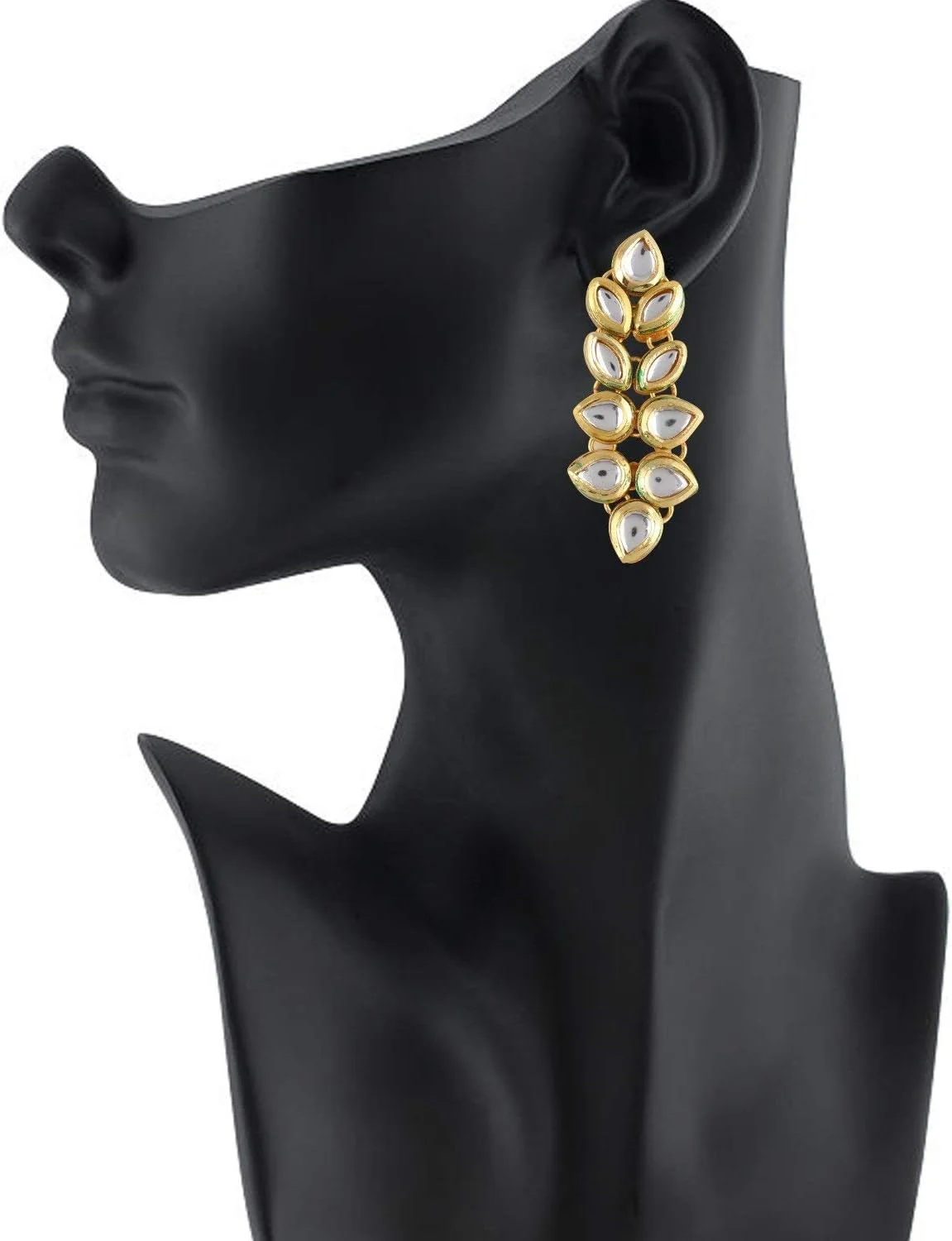 ست جواهرات گردنبند مجلسی شیک و سنتی کندان زنانه Shining Diva Fashion (مدل 9790s)