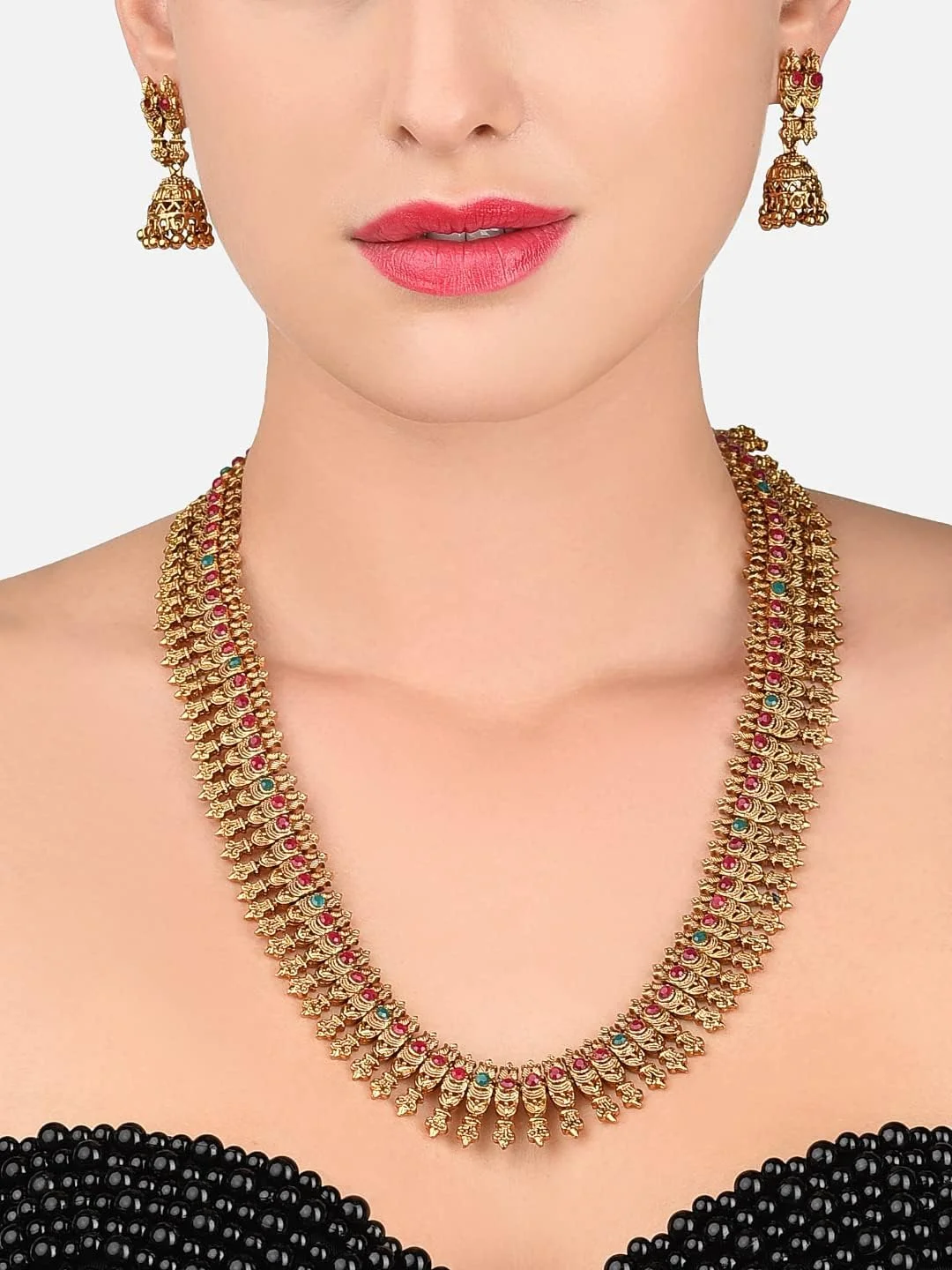 ست جواهرات زنانه ZAVERI PEARLS (سبز) (Zpfk8963)