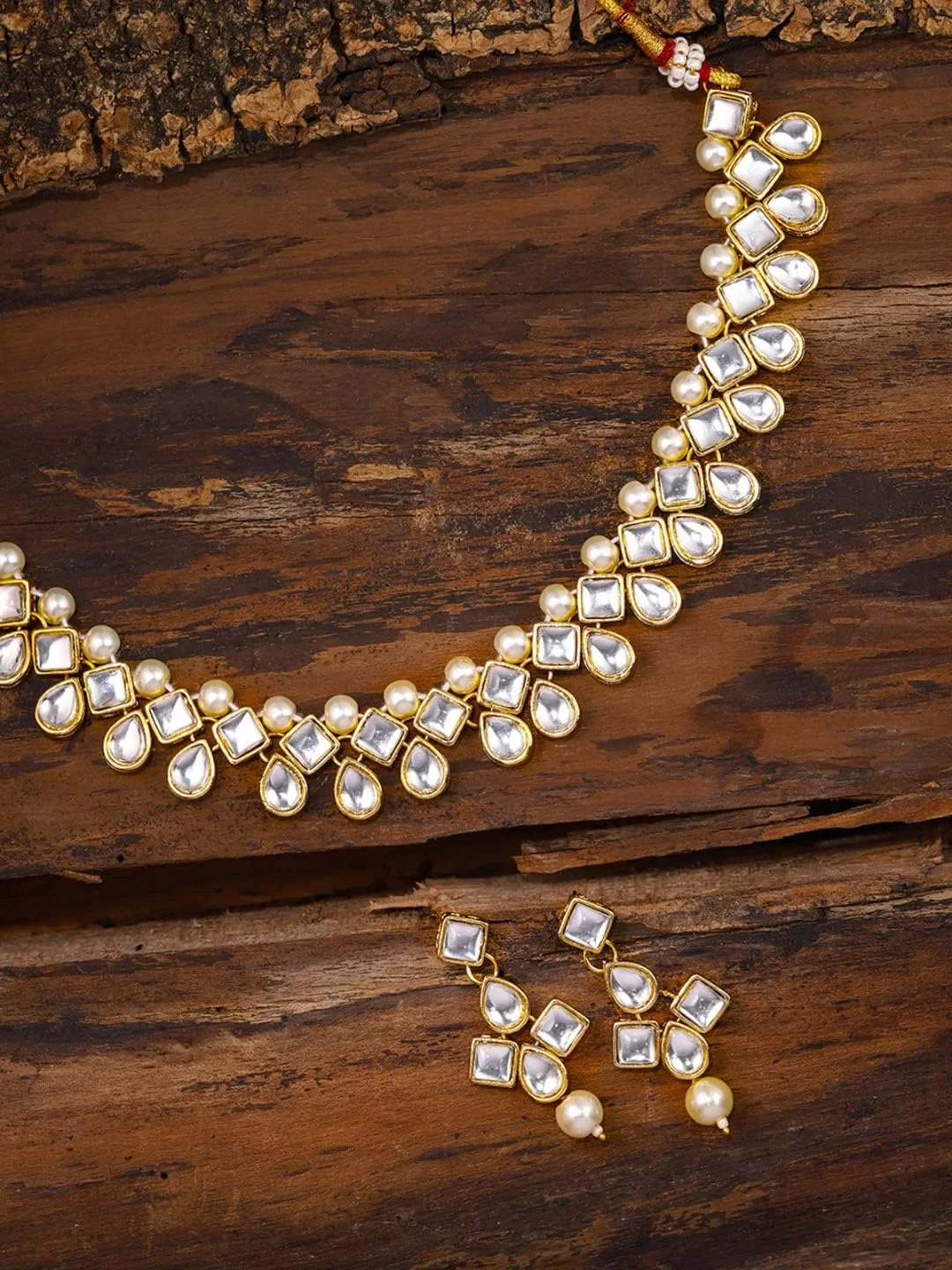 ست جواهرات زنانه ZAVERI PEARLS (طلایی) (Zpfk8675)