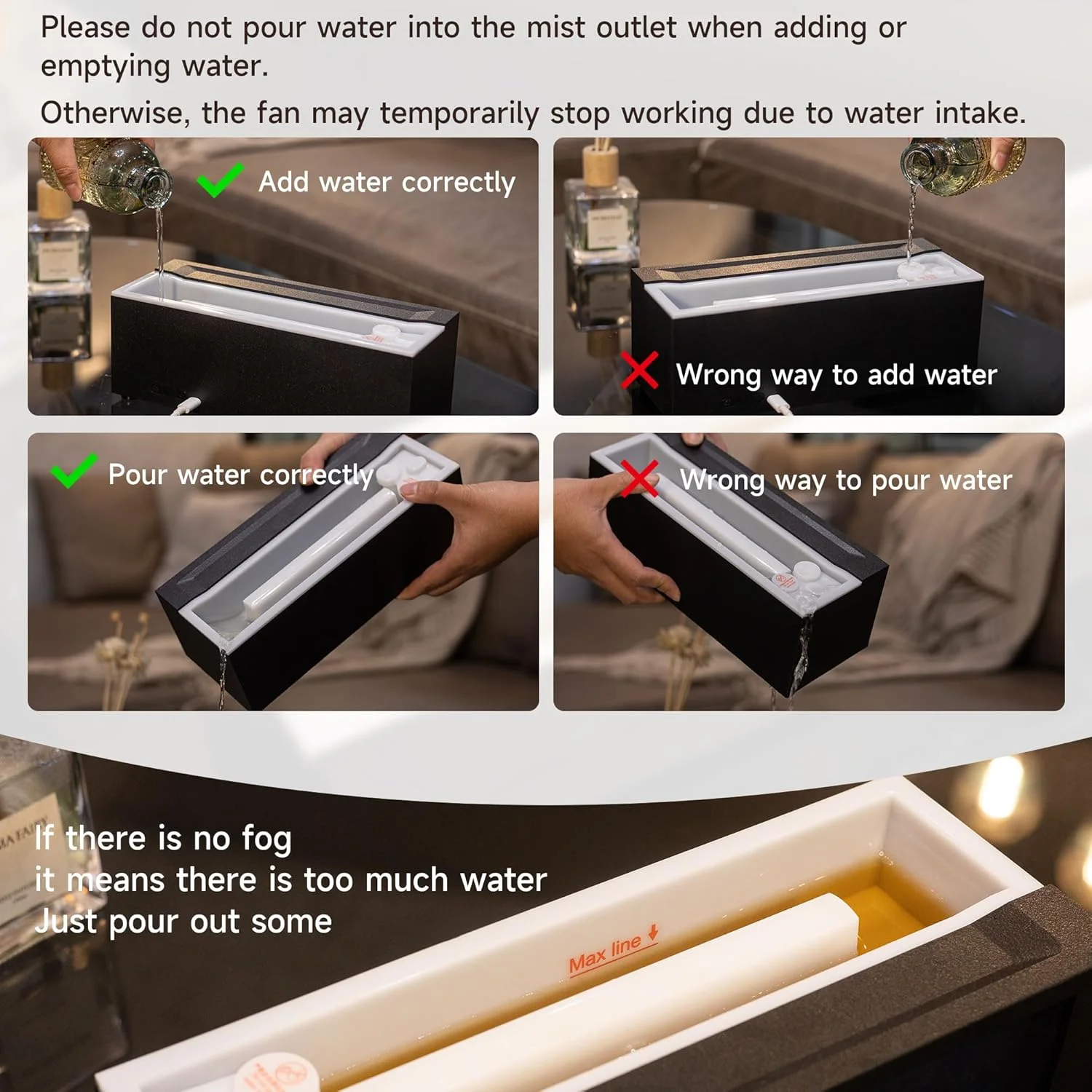 دستگاه بخور و خوشبو کننده هوا طرح شومینه با 7 رنگ، پخش کننده اسانس معطر، دستگاه بخور اولتراسونیک با تایمر مناسب خانه، اتاق خواب، دفتر کار، یوگا (مشکی, بزرگ)