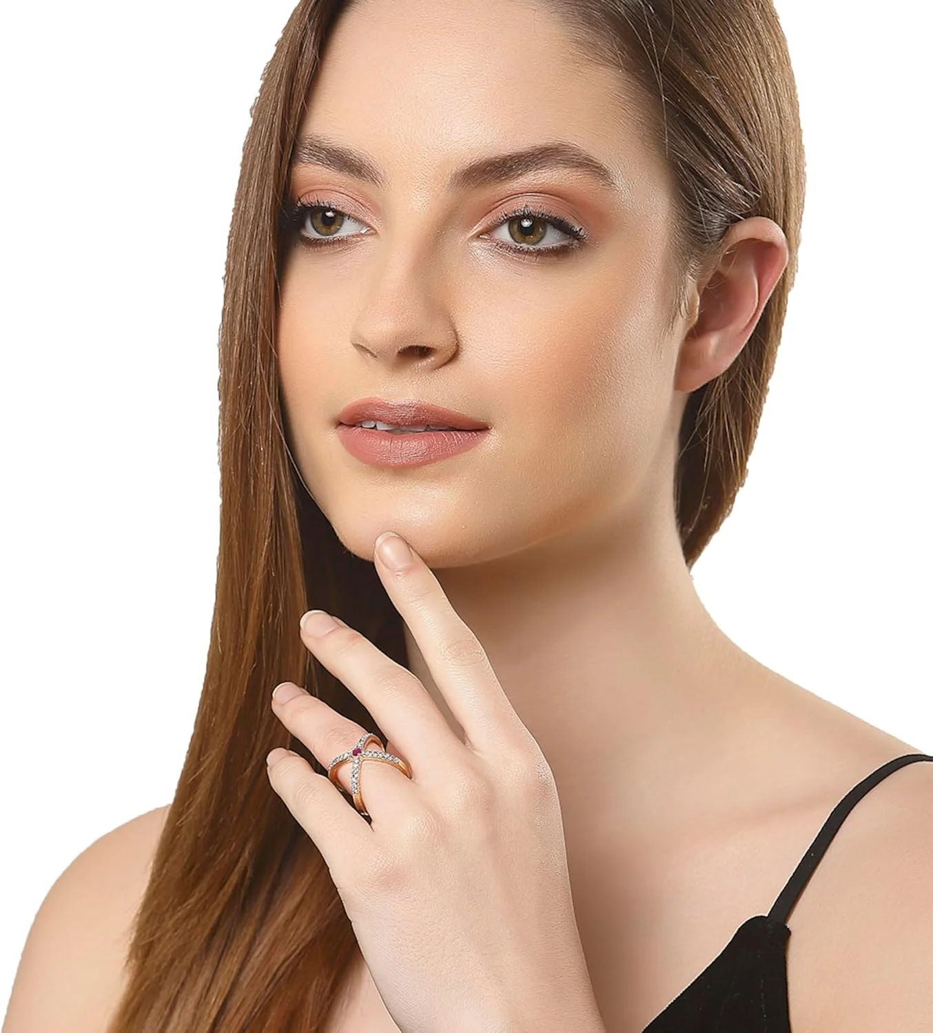 ست انگشتر زنانه و دخترانه روکش طلای ممتاز نگین الماس آمریکایی Zeneme، بسته 2 عددی ست انگشتر زنانه و دخترانه روکش طلای ممتاز نگین الماس آمریکایی Zeneme، بسته 2 عددی