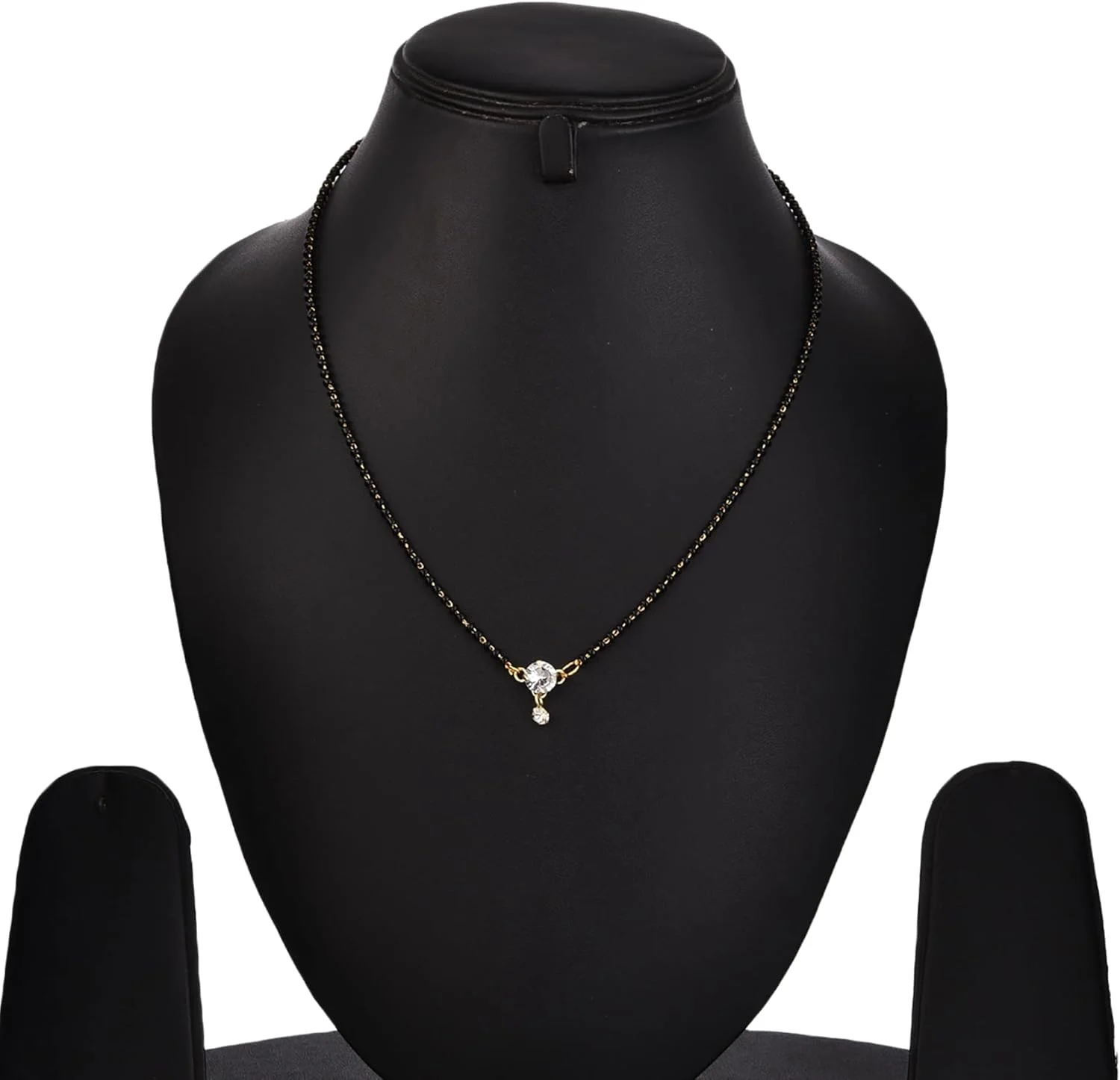 ست منگلسوتر با روکش طلای نگین دار طرح الماس آمریکایی Zeneme به همراه گوشواره، ست جواهرات زنانه و دخترانه، ست 3 تایی ست منگلسوتر با روکش طلای نگین دار طرح الماس آمریکایی Zeneme به همراه گوشواره، ست جواهرات زنانه و دخترانه، ست 3 تایی