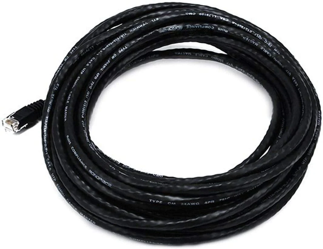 کابل شبکه اترنت Cat6 UTP مسی 24AWG مونوپرایس 30 فوتی 550 مگاهرتز، مشکی (105017)