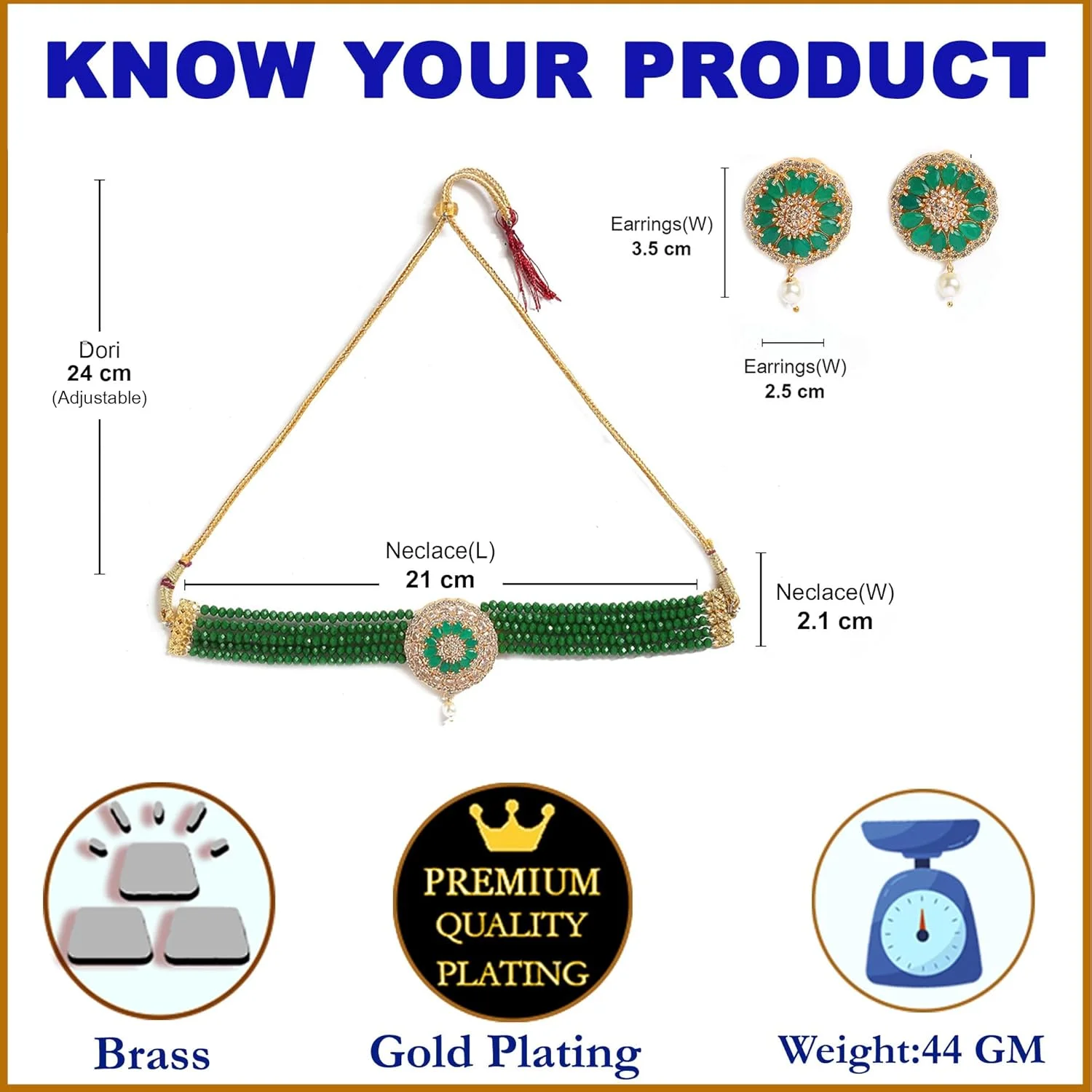 ست جواهرات زنانه Zeneme، روکش طلایی، برنجی، الماس آمریکایی، گردنبند چوکر مرواریدی با گوشواره، جواهرات فشن برای دختران و زنان ست جواهرات زنانه Zeneme، روکش طلایی، برنجی، الماس آمریکایی، گردنبند چوکر مرواریدی با گوشواره، جواهرات فشن برای دختران و زنان