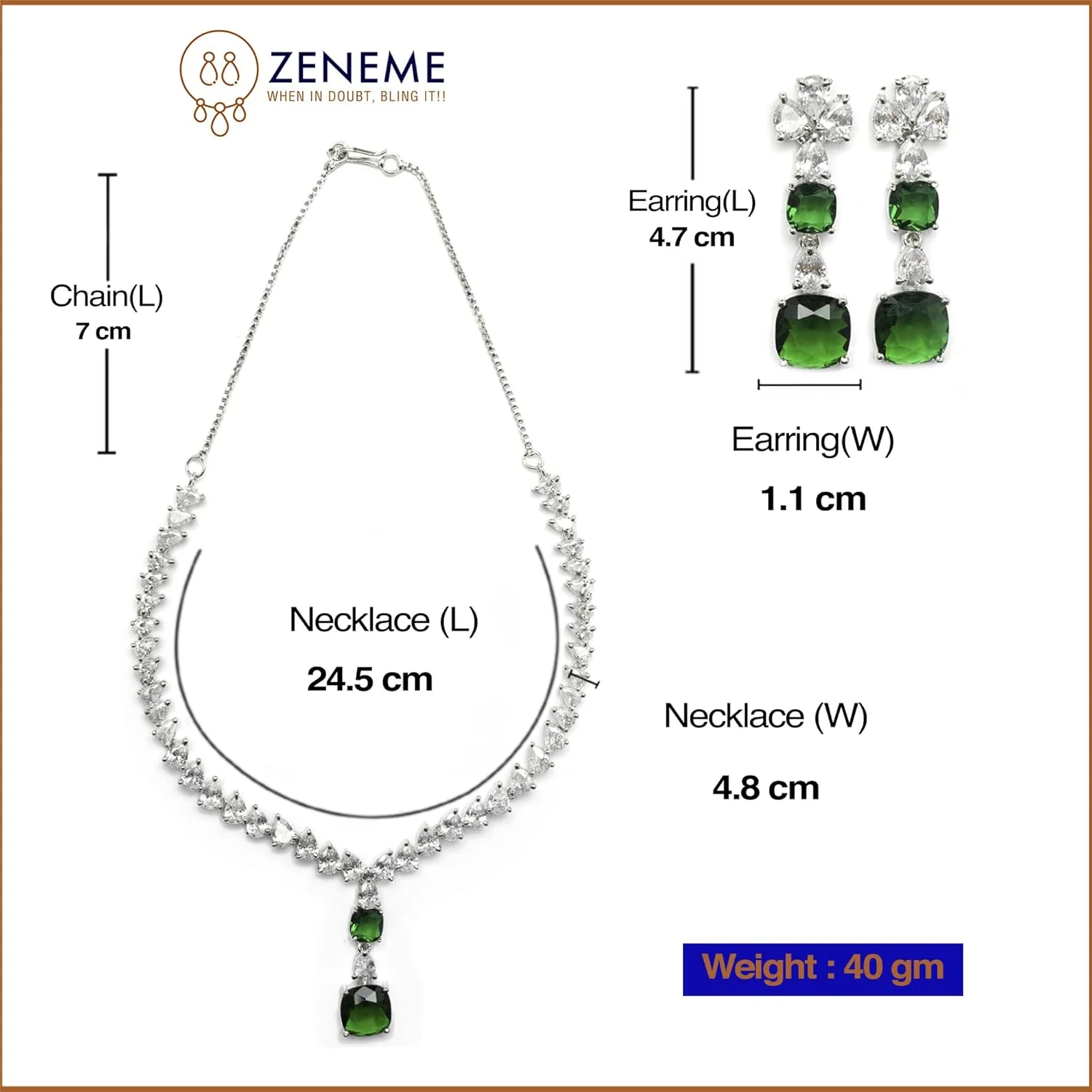 ست گردنبند آویزدار نگیندار مربعی با روکش رودیوم و گوشواره زنانه و دخترانه زنمه ست گردنبند آویزدار نگیندار مربعی با روکش رودیوم و گوشواره زنانه و دخترانه زنمه