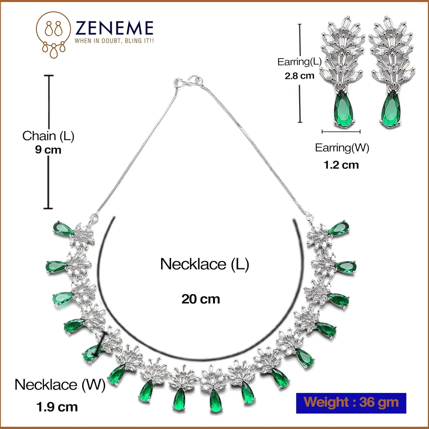 ست زیورآلات زنانه و دخترانه زنم مدل اشکی نگیندار با روکش رودیوم و نگینهای اتمی ست زیورآلات زنانه و دخترانه زنم مدل اشکی نگیندار با روکش رودیوم و نگینهای اتمی