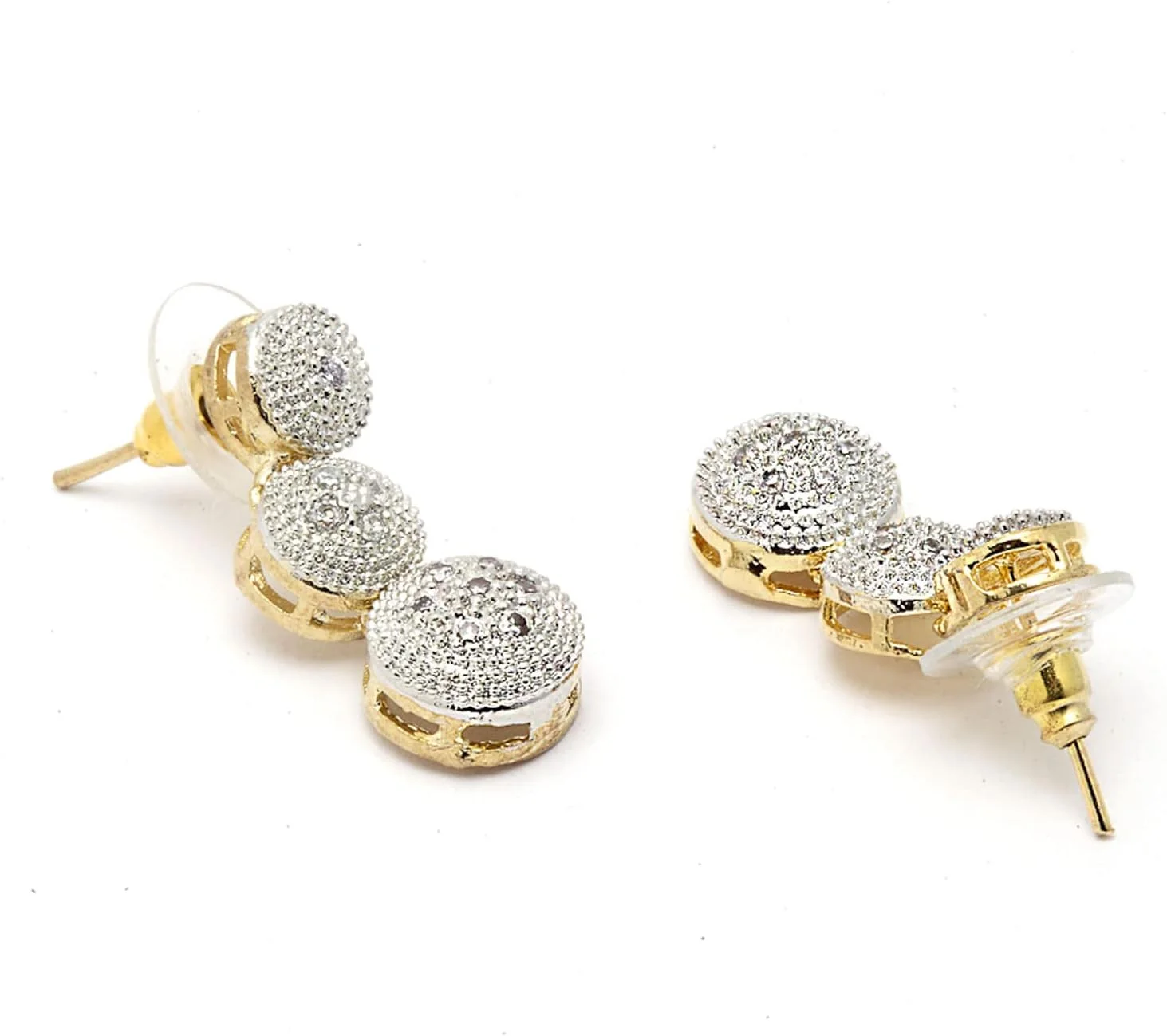 ست گردنبند چوکر، انگشتر، دستبند و گوشواره زنانه نگین زیرکونیا روکش طلا Zeneme - بسته 4 عددی ست گردنبند چوکر، انگشتر، دستبند و گوشواره زنانه نگین زیرکونیا روکش طلا Zeneme - بسته 4 عددی