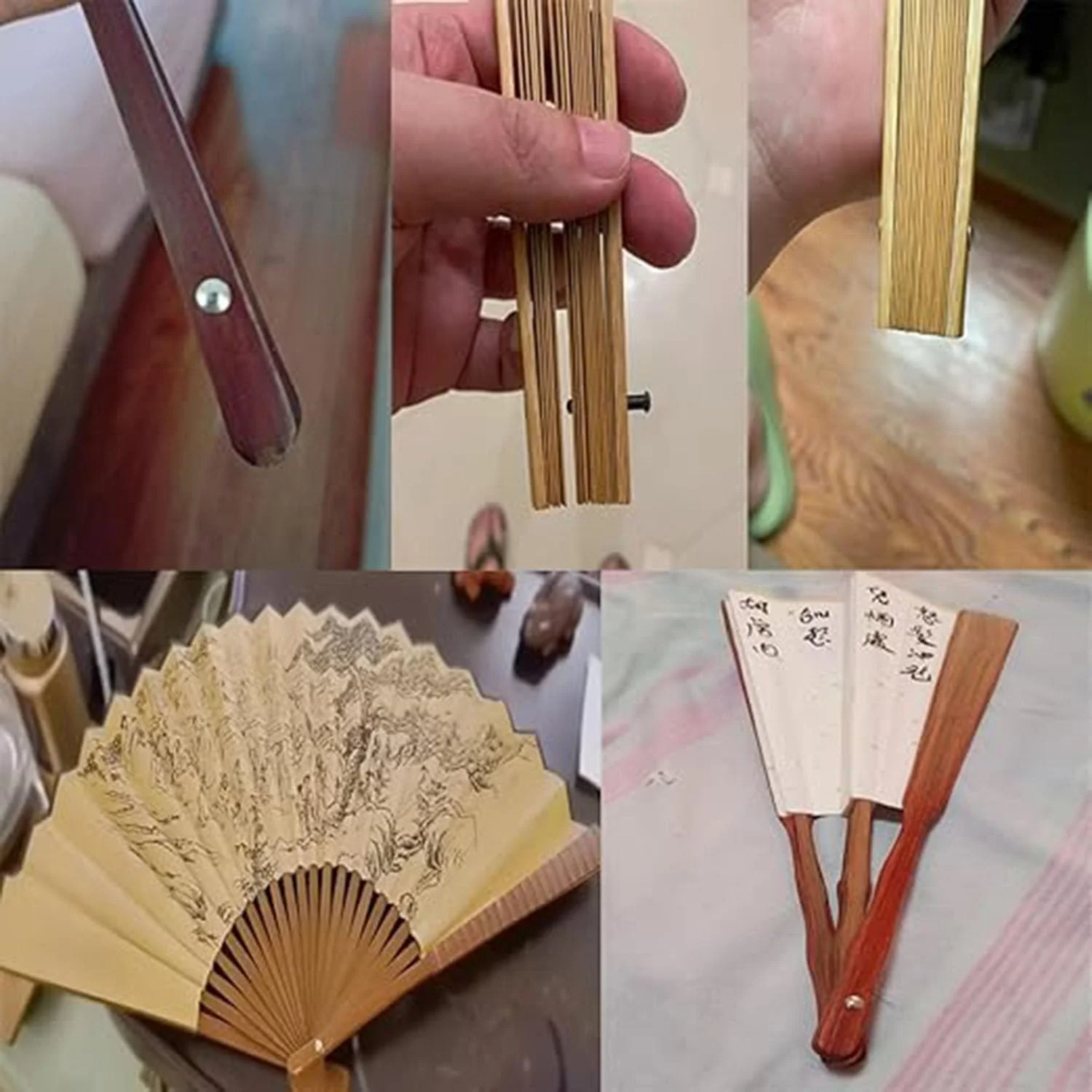 CHENJIN 10 عدد پرچ محور فن تاشو 25 میلی متری، قطعات جایگزین، بست های درپوش فلزی برای تعمیر محور فن تاشو با قطر سوراخ 3 میلی متر، نصب دنده فن دستی DIY