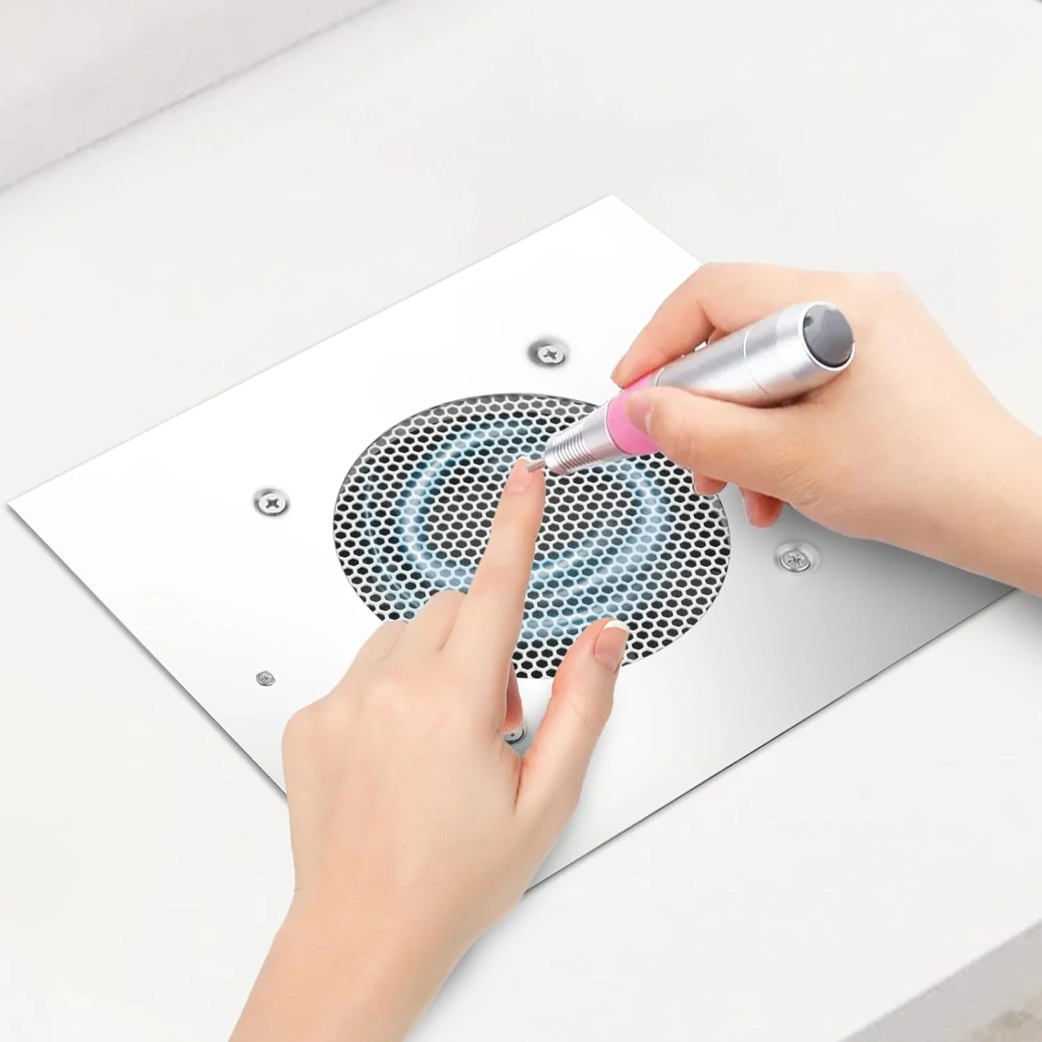 دستگاه جمع کننده گرد و غبار ناخن BLUETOP 60W، جاروبرقی ناخن توکار، مکنده گرد و غبار حرفه ای، فن کم صدا مناسب سالن و خانه دستگاه جمع کننده گرد و غبار ناخن BLUETOP 60W، جاروبرقی ناخن توکار، مکنده گرد و غبار حرفه ای، فن کم صدا مناسب سالن و خانه