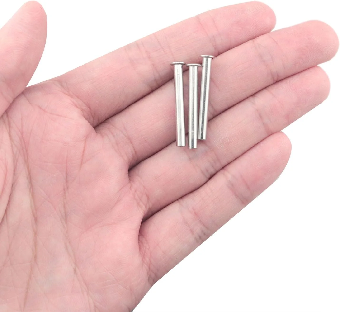 CHENJIN 10 عدد پرچ محور فن تاشو 25 میلی متری، قطعات جایگزین، بست های درپوش فلزی برای تعمیر محور فن تاشو با قطر سوراخ 3 میلی متر، نصب دنده فن دستی DIY