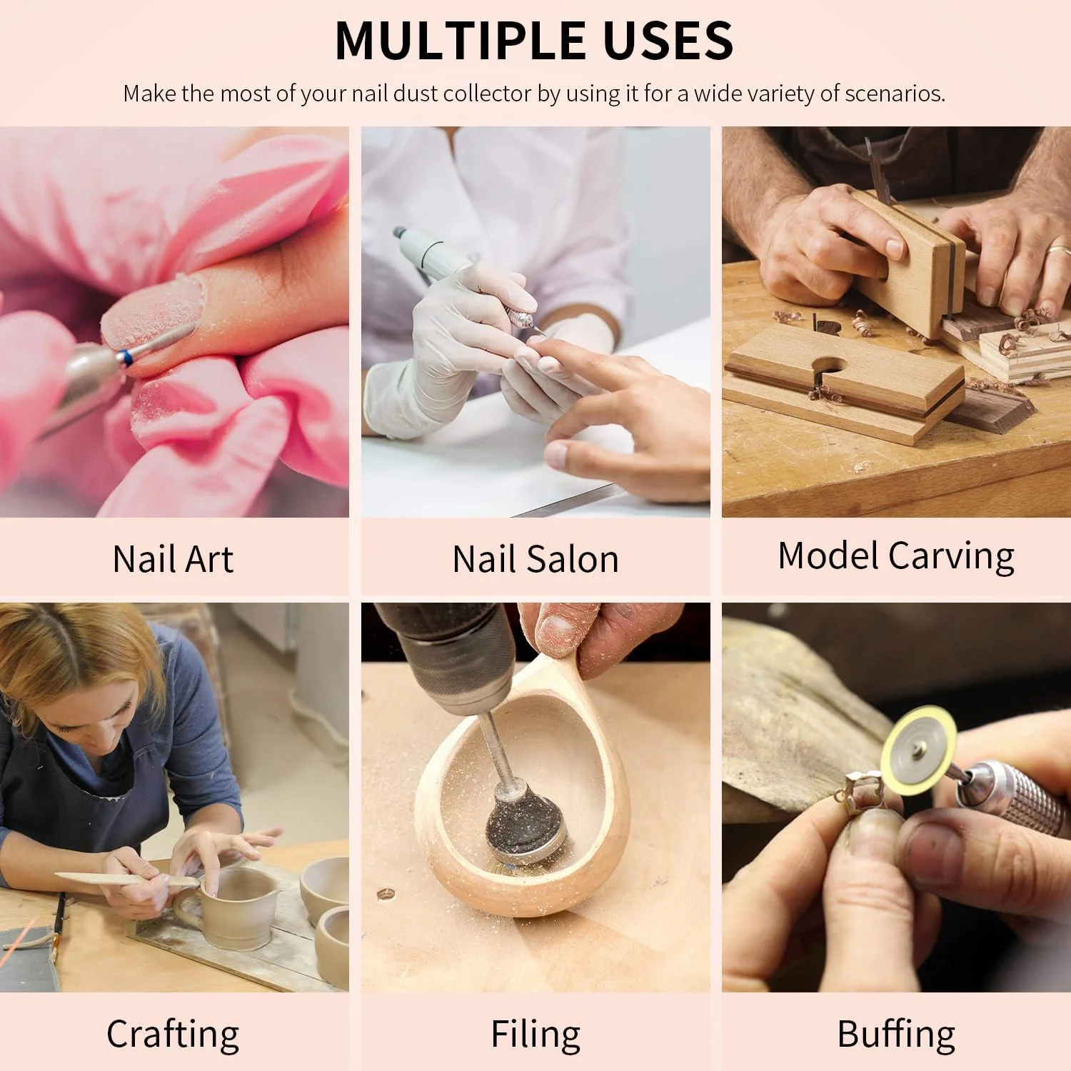 دستگاه جمع کننده گرد و غبار ناخن BLUETOP 60W، جاروبرقی ناخن توکار، مکنده گرد و غبار حرفه ای، فن کم صدا مناسب سالن و خانه دستگاه جمع کننده گرد و غبار ناخن BLUETOP 60W، جاروبرقی ناخن توکار، مکنده گرد و غبار حرفه ای، فن کم صدا مناسب سالن و خانه