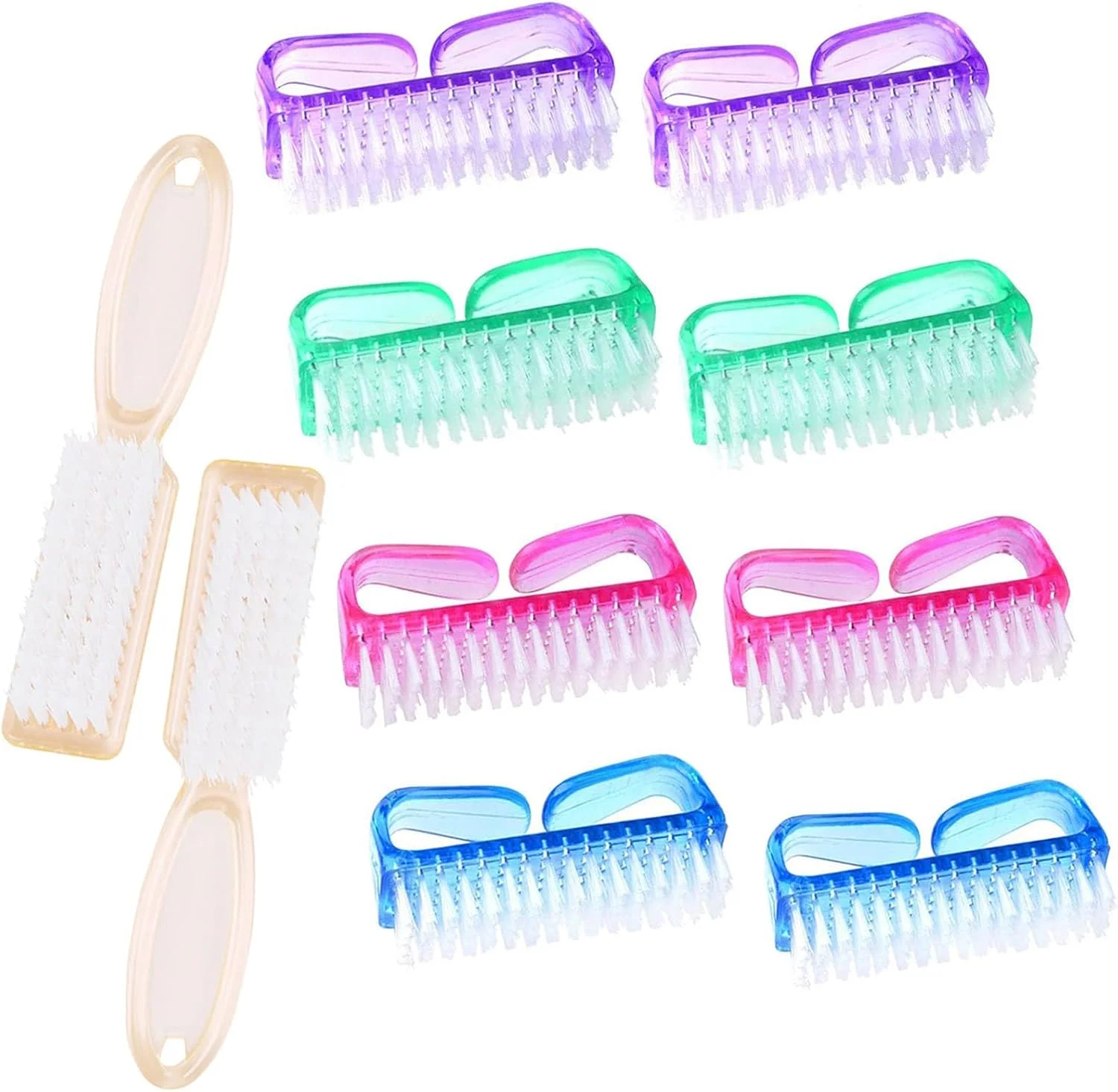 برس ناخن دسته دار، برس های تمیز کننده ناخن انگشت دست برای تمیز کردن انگشتان پا و ناخن ها، کیت ابزار اسکراب پدیکور برای مردان و زنان (10 عدد) برس ناخن دسته دار، برس های تمیز کننده ناخن انگشت دست برای تمیز کردن انگشتان پا و ناخن ها، کیت ابزار اسکراب پدیکور برای مردان و زنان (10 عدد)